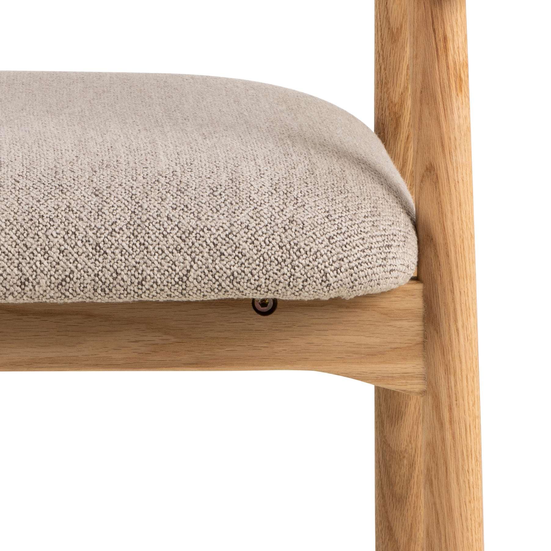 ACTONA GROUP Fauteuil lounge »Addi« rembourré, revêtement en tissu, avec accoudoirs, pieds en chêne