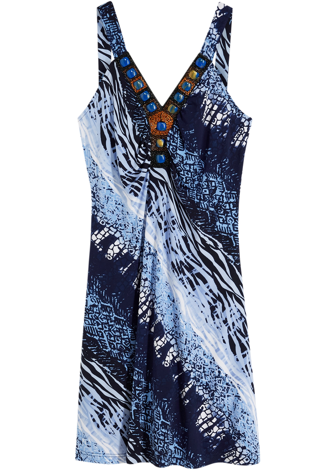 bonprix Robe t-shirt »Jerseykleid in A-Linie« für eleganten Look, aus Polyester und Elasthan, A-Linie, ärmellos