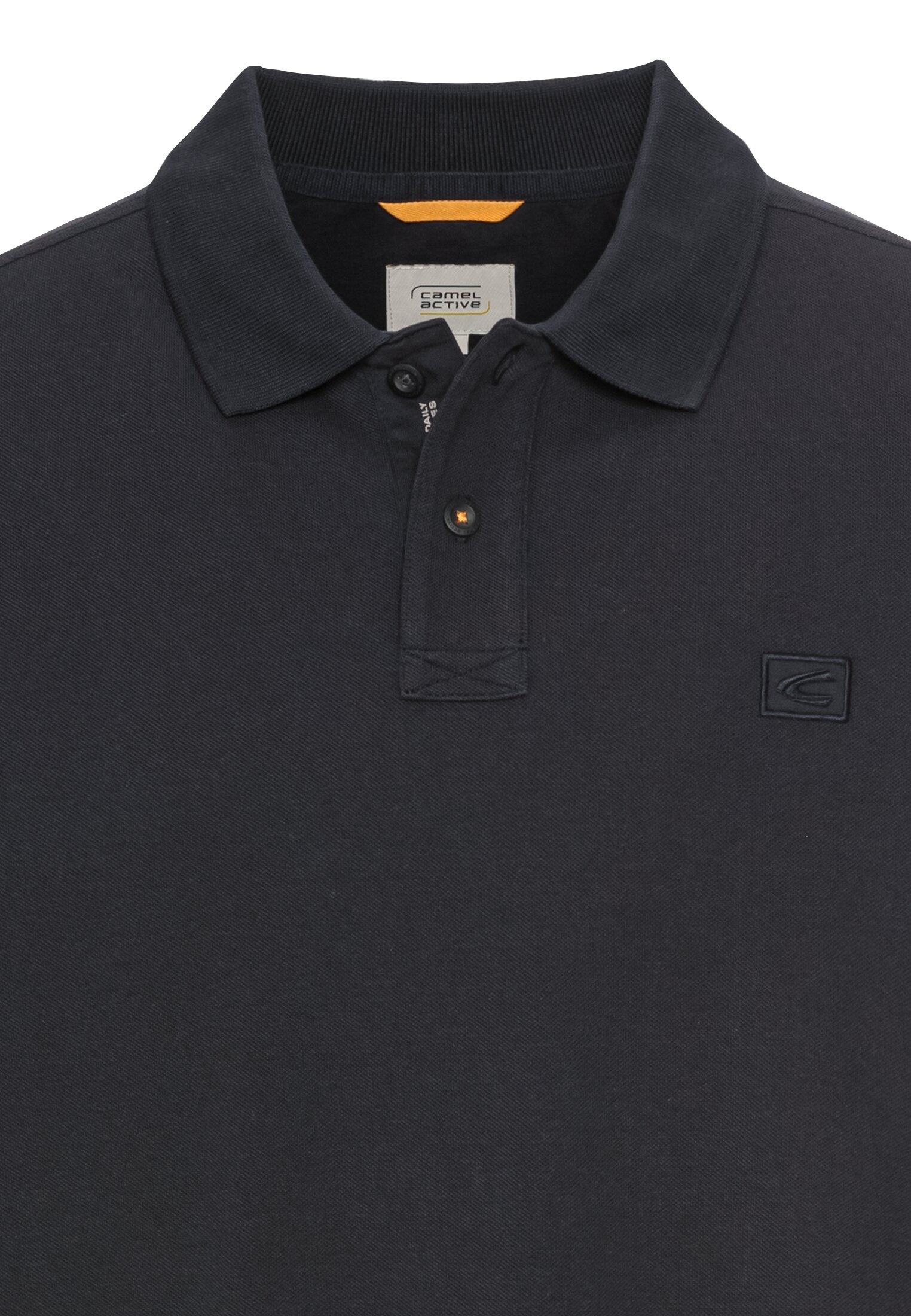camel active Polo coupe normale, col polo, forme 2 boutons, avec broderie logo