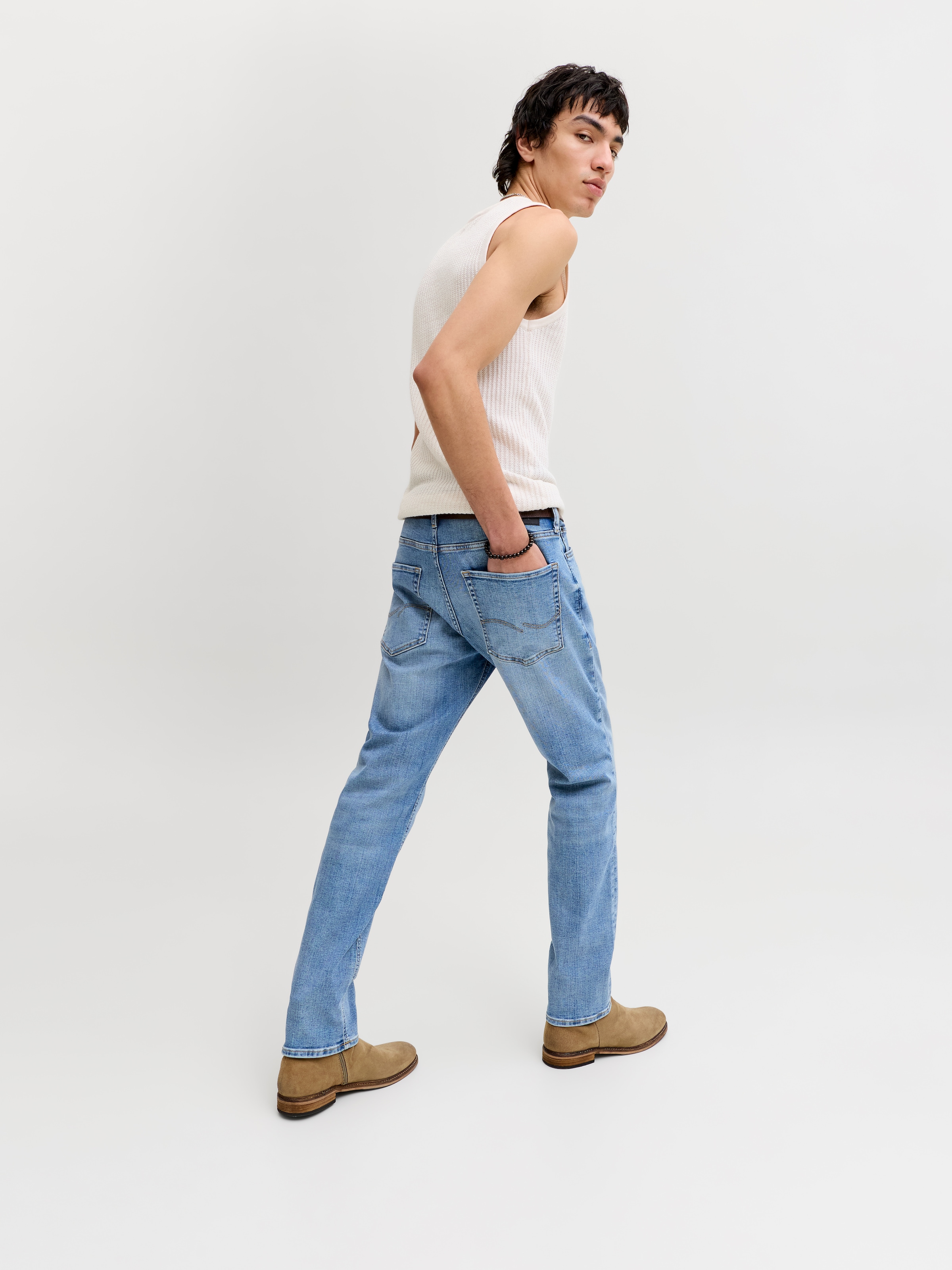 Jack & Jones Jeans taille basse mit Five-Pocket-Design