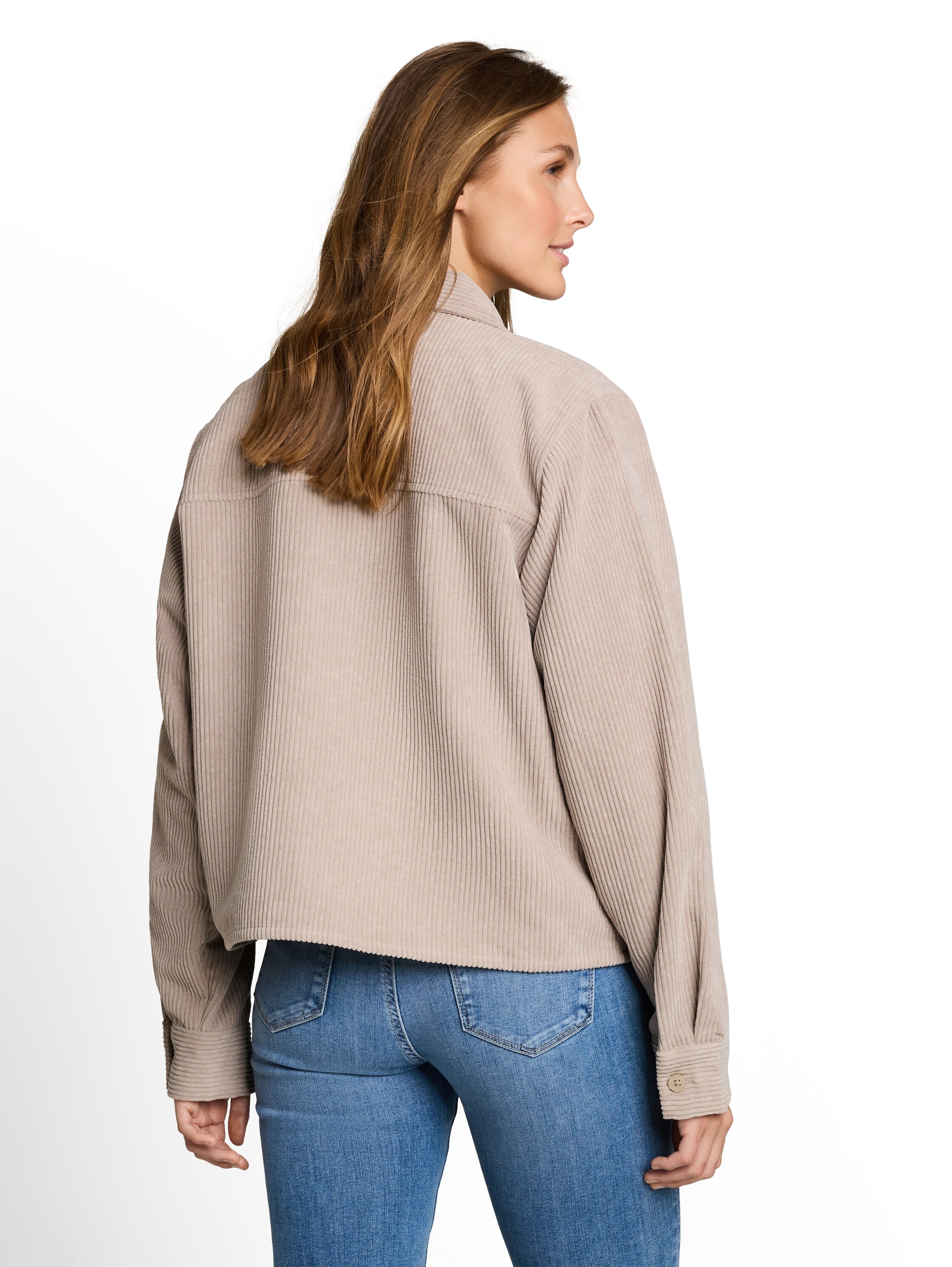 TOM TAILOR Denim Blouse à manches longues Surchemise en velours côtelé avec patte de boutonnage