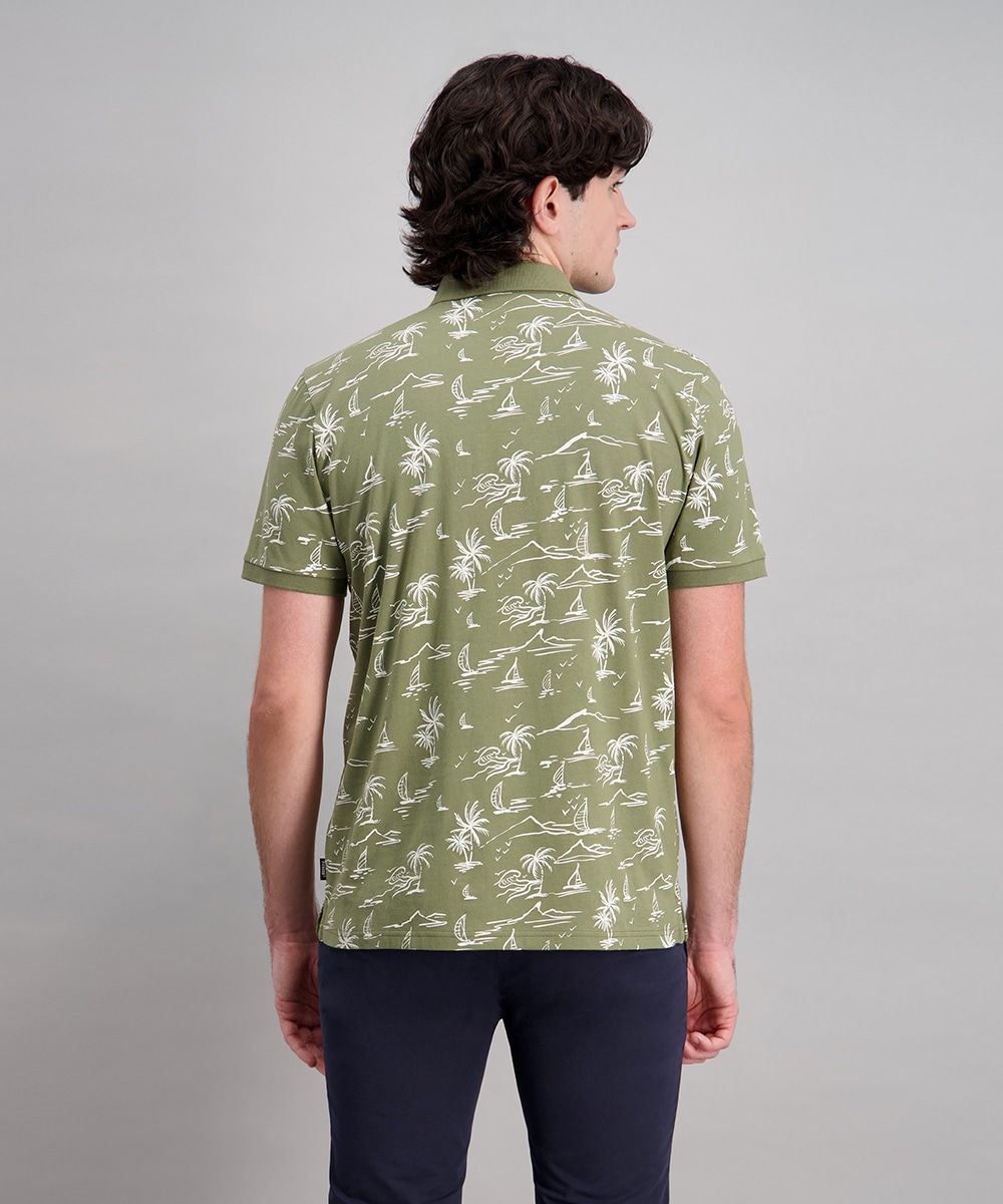 Pioneer Authentic Jeans Poloshirt »Polo jersey print maritim« mit All-Over Print