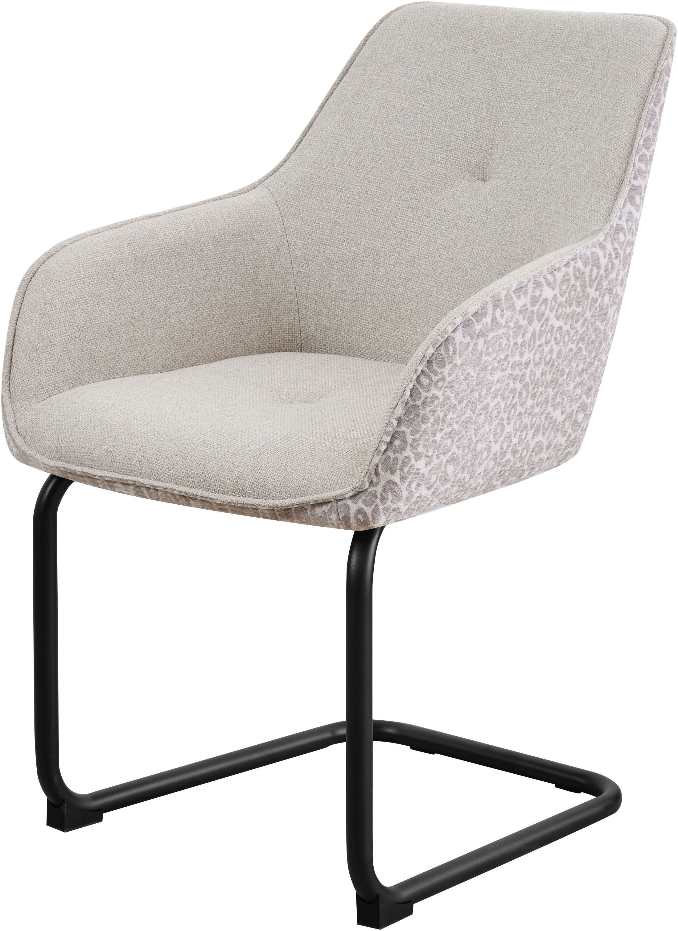 GOODproduct Chaise cantilever »Albany, 2er-Set« (Ensemble) 2 cuismoderner Freischwinger mit Leopardenlook und hochwertigem Webstoff