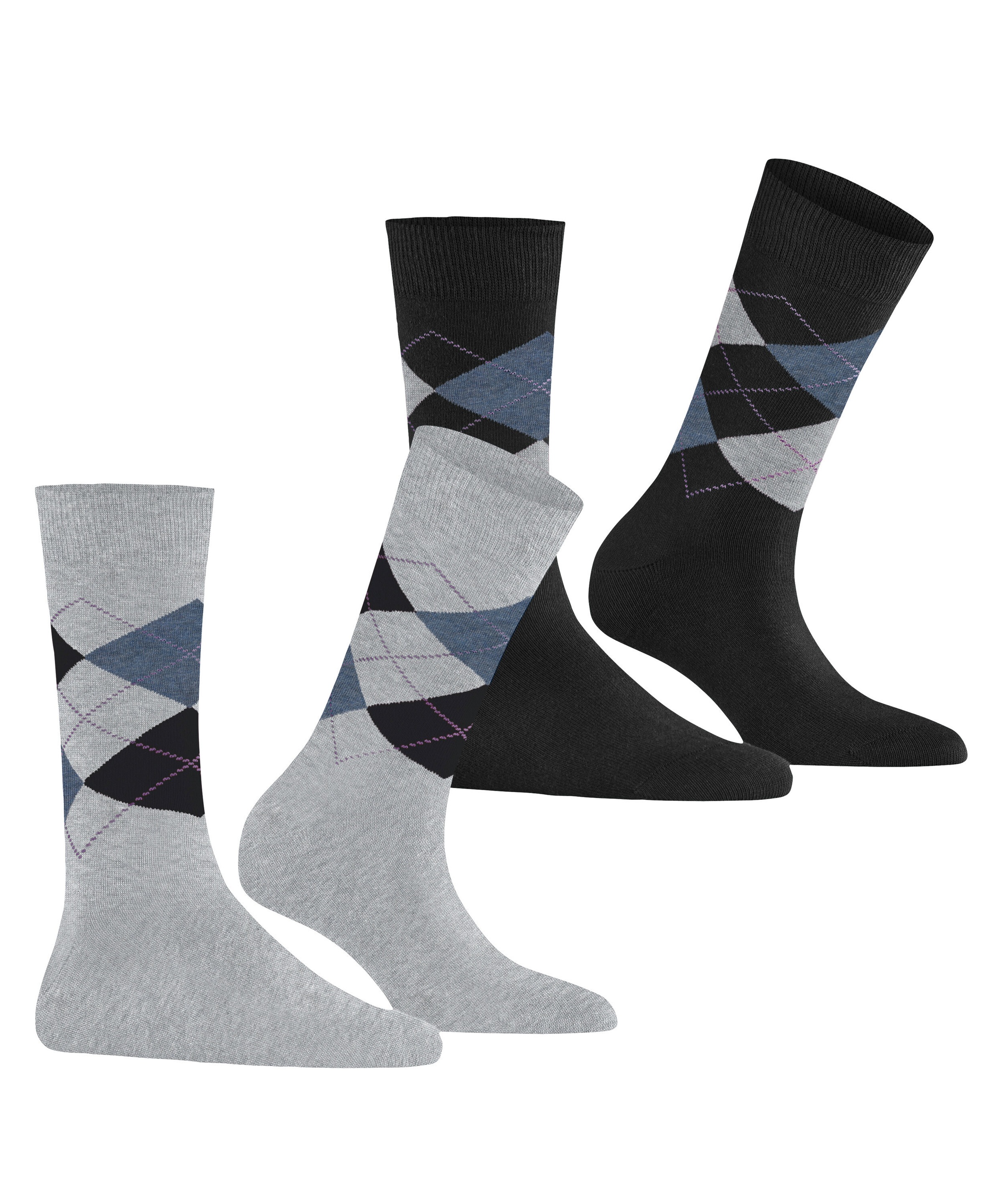 Burlington Chaussettes »Everyday Argyle 2er-Pack« 2er Pack,  atmungsaktiv