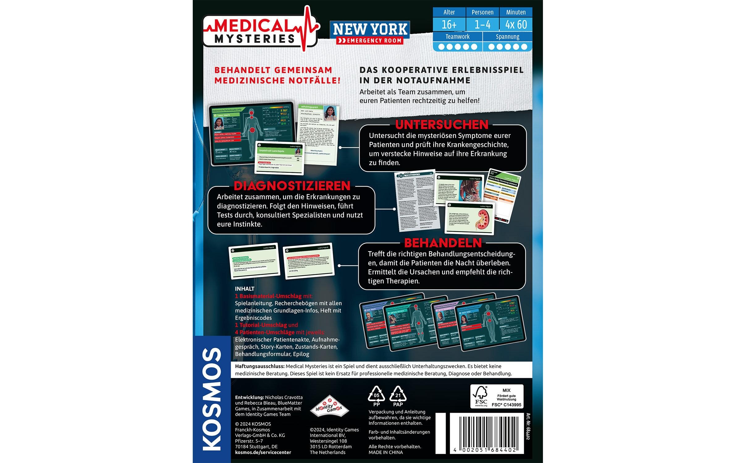 Kosmos Spiel »Medical Mysteries New York Emergency Room«