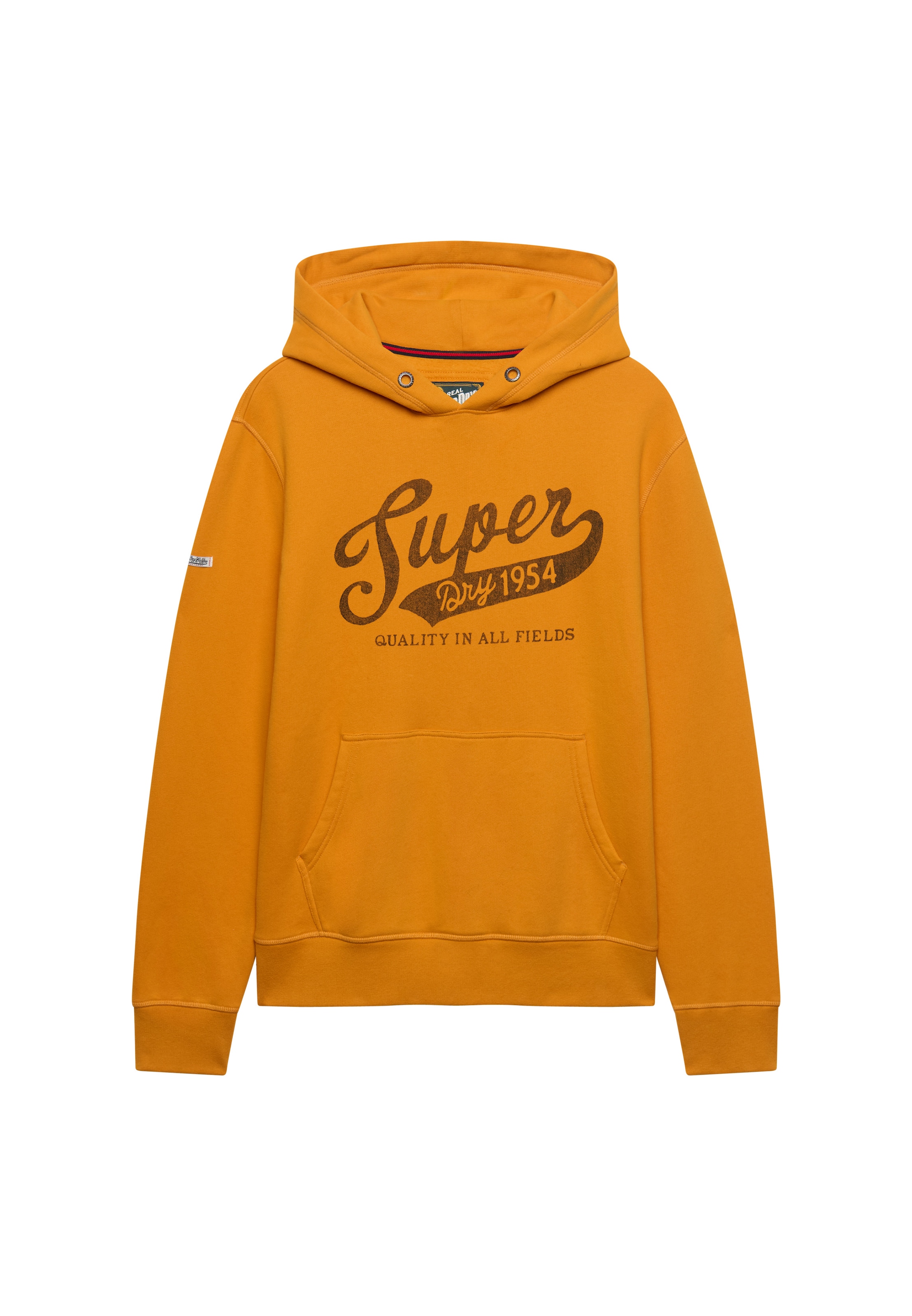 Superdry Sweat à capuche »VINTAGE SCRIPT HOOD«, mélange coton, coupe décontractée
