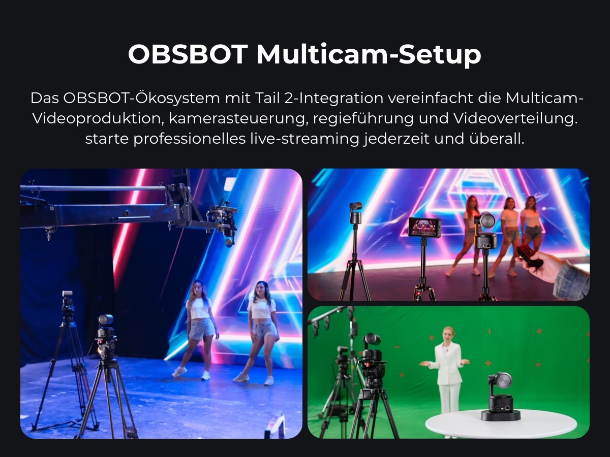 OBSBOT Camcorder »Tail 2« Bluetooth | LAN (Ethernet) 5 fachx opt. Zoom