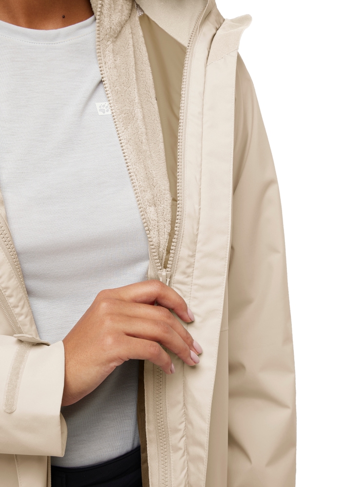 Jack Wolfskin 3-in-1-Funktionsmantel »ROTWAND 3IN1 JKT W« wasserdichte Aussenjacke, wärmende Innenjacke