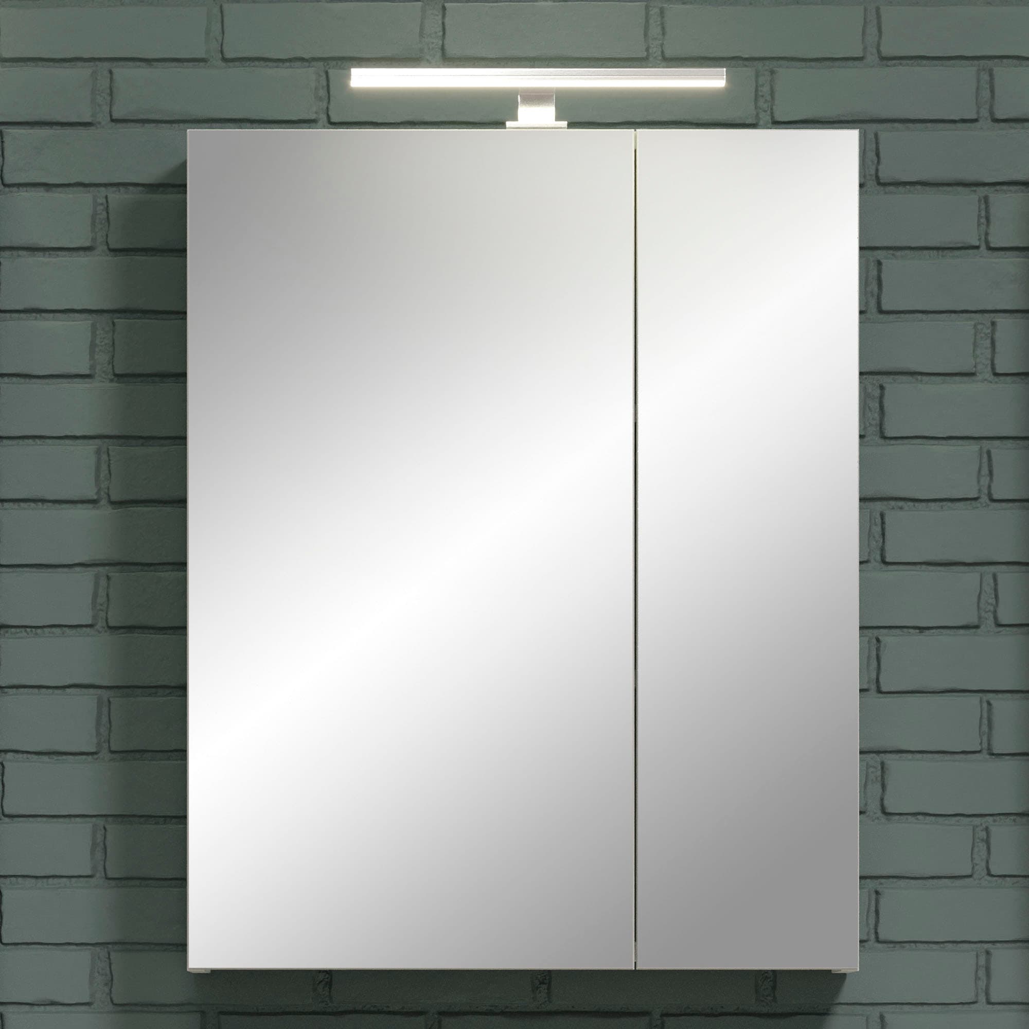trendteam LED Spiegelleuchte LED-Board Kaltweiss Länge 30 cm - LED Badaufbauleuchte mit kaltem Licht - Mit Multibox