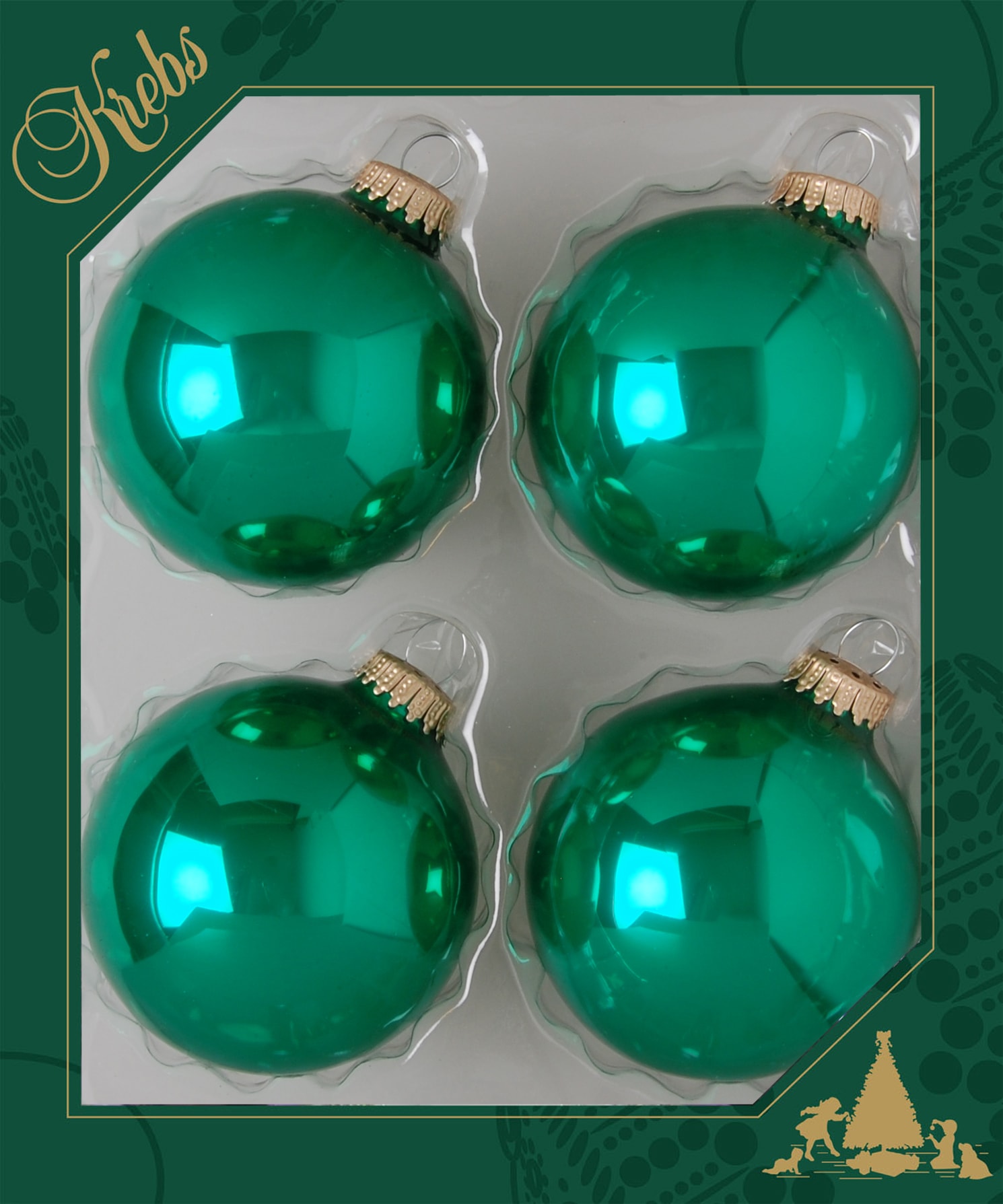Krebs Glas Lauscha Boule de Noël »CBK63268, Weihnachtsdeko, Christbaumschmuck, Christbaumkugeln Glas«