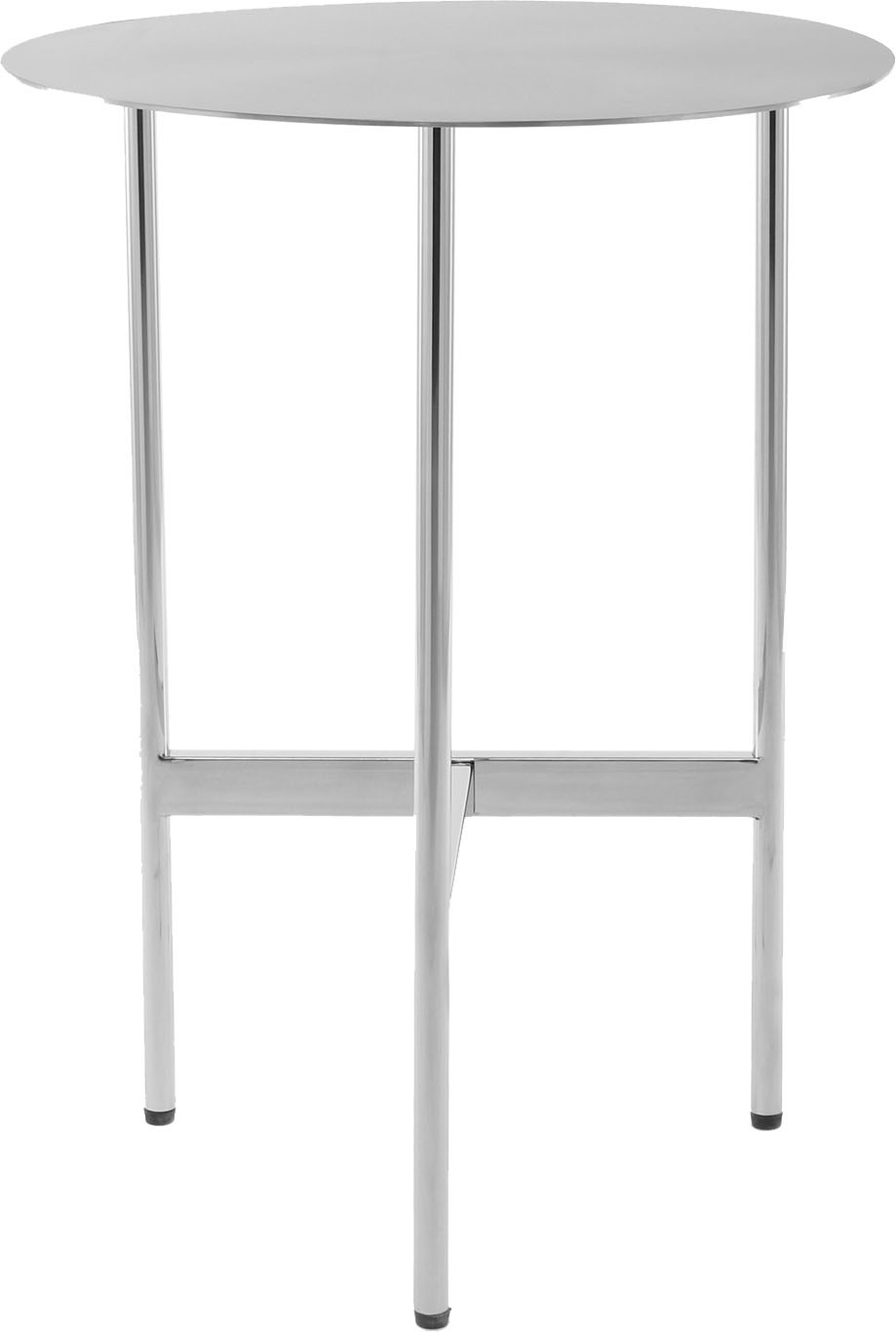 Kayoom Beistelltisch »Pero 125, Minimalistisches Design, Passt zu jedem Einrichtungsstil« 1 Stk. tlg. Gestelldesign aus Edelstahl, runde Ablagefläche, minimalistisch