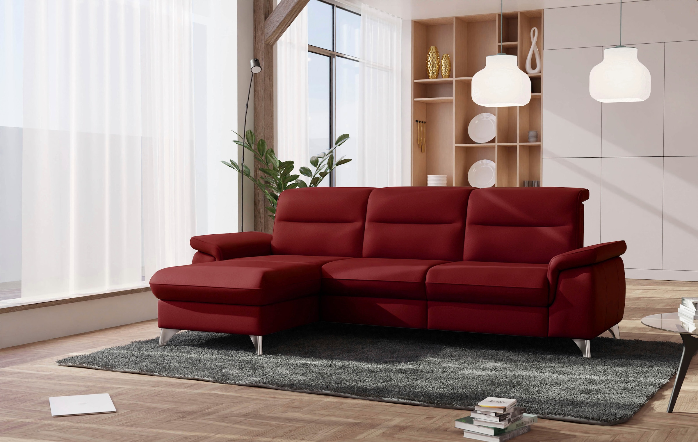 sit&more Ecksofa »Astoria L-Form« wahlweise mit motorischer Relaxfunktion