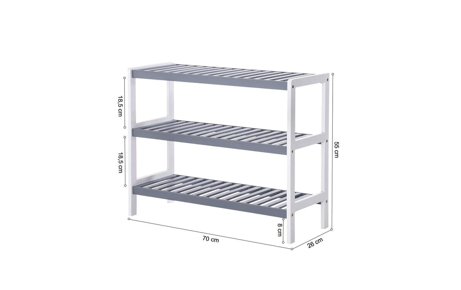 SONGMICS Étagère à chaussures »mit 3 Ebenen 70 x 55 cm« 1 cuis tlg.