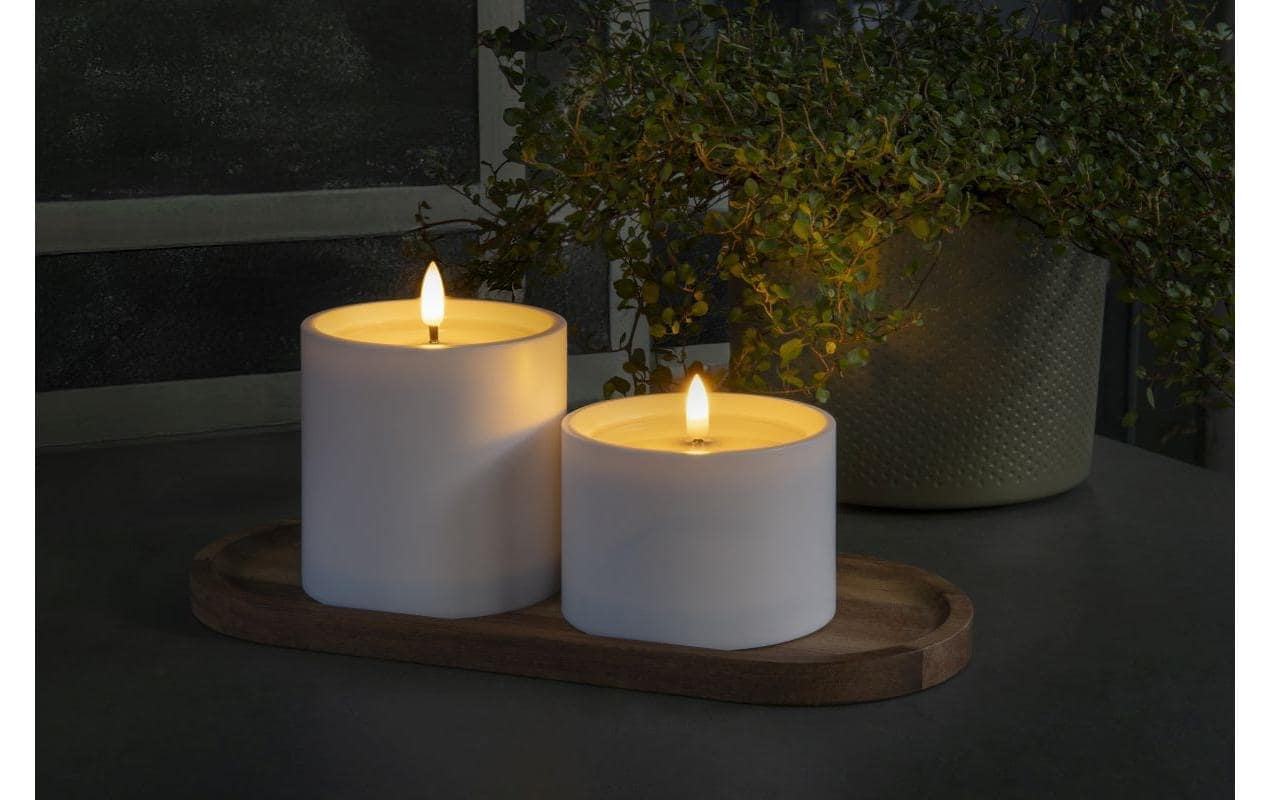 STT Bougie LED »Set 2 Stück 10 cm« Zweiteiliges Solar-Kerzenset für drinnen und draussen