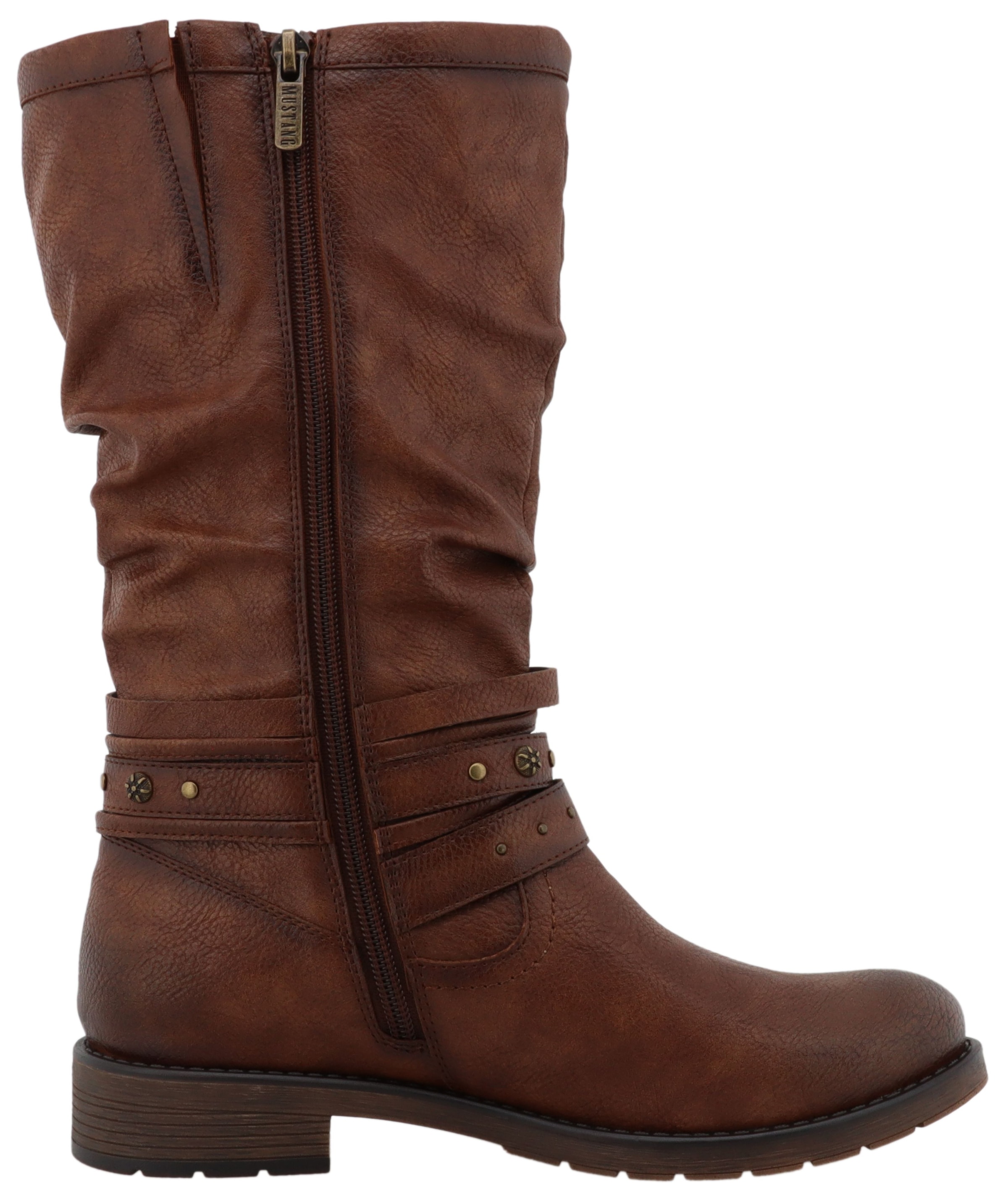 Mustang Shoes Bottes d'hiver »Elfi«  bottes avec lanières décoratives et talon bloc