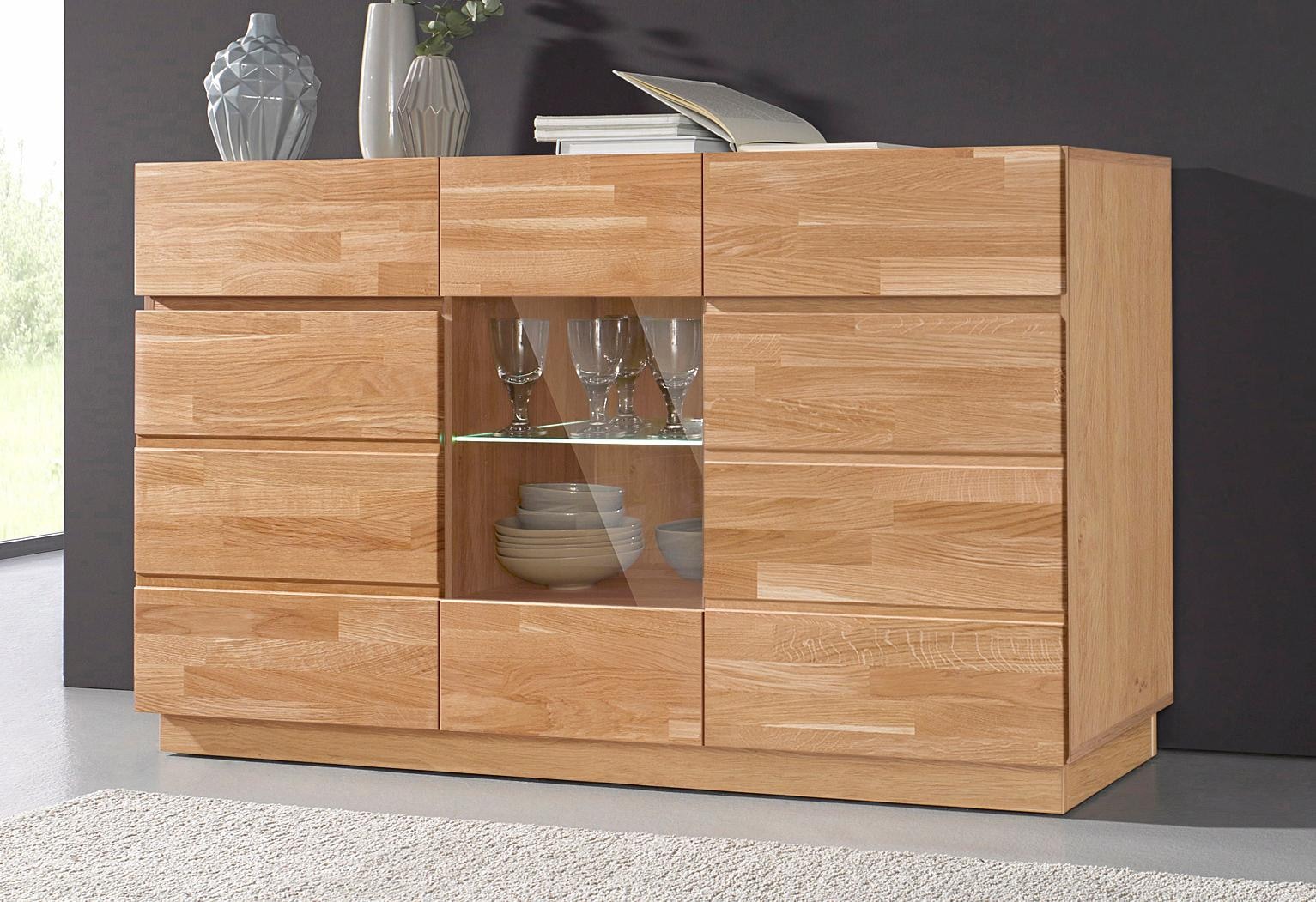 Home affaire Sideboard »Laima« Kommode, Breite 140 cm, teilmassiv, FSC®-zertifiziert