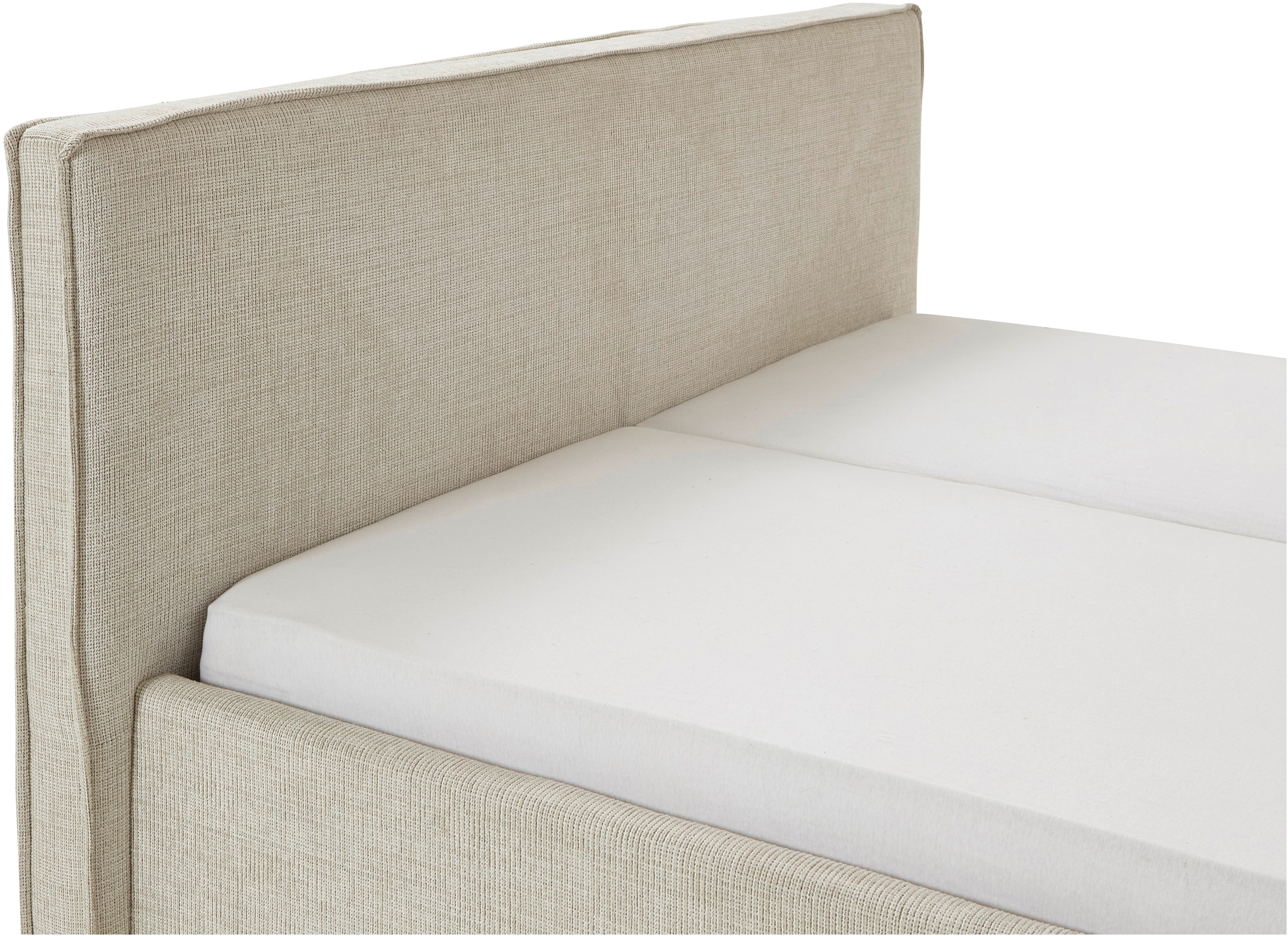 meise.möbel Lit rembourré »Riva II« avec pieds métalliques noirs, option coffre de lit