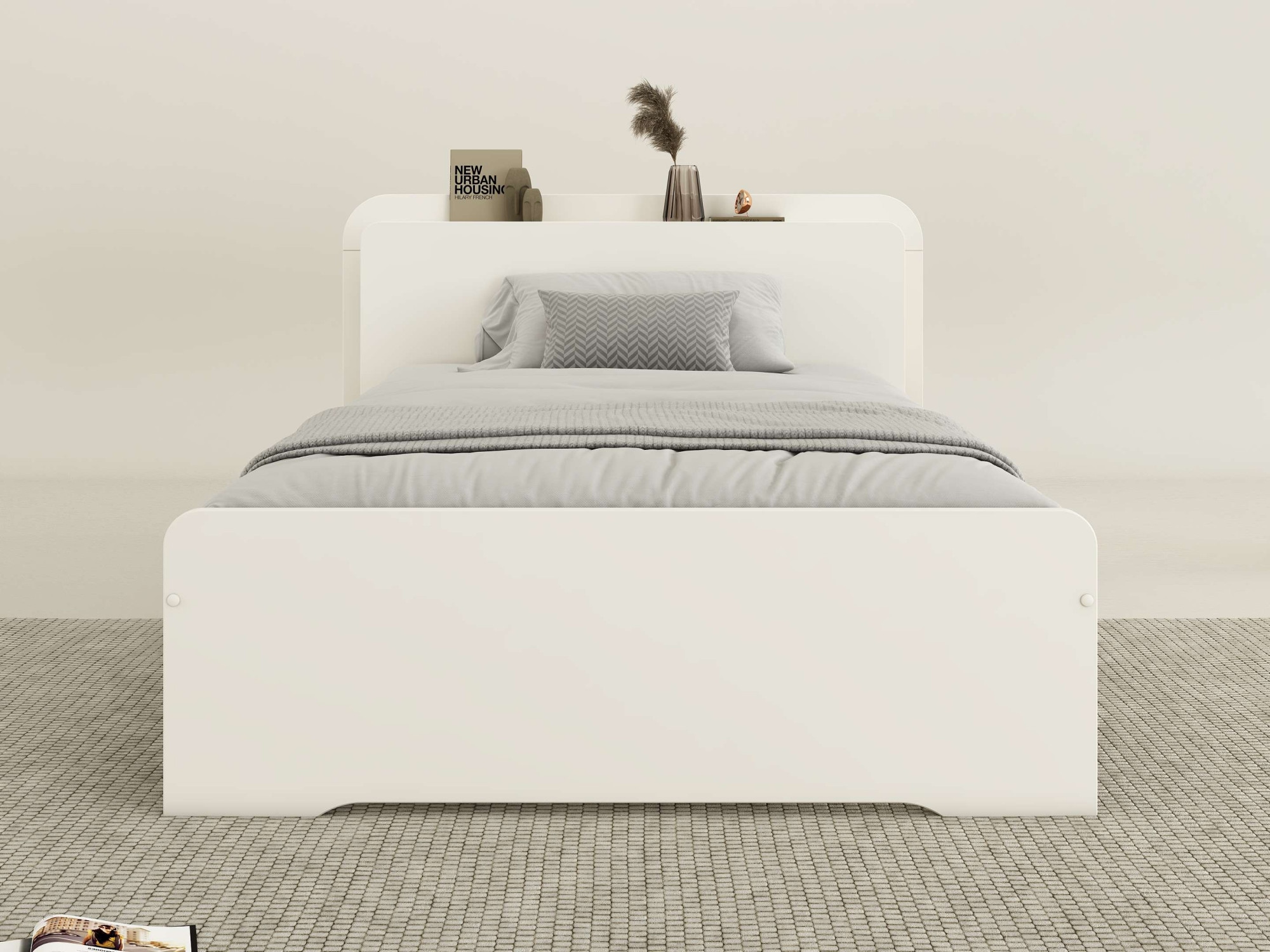 GOODproduct Lit »Ismund, Stauraum im Kofteil, Stauraumbett« inklusive Lattenrost, teilmassiv, Bettkasten optional