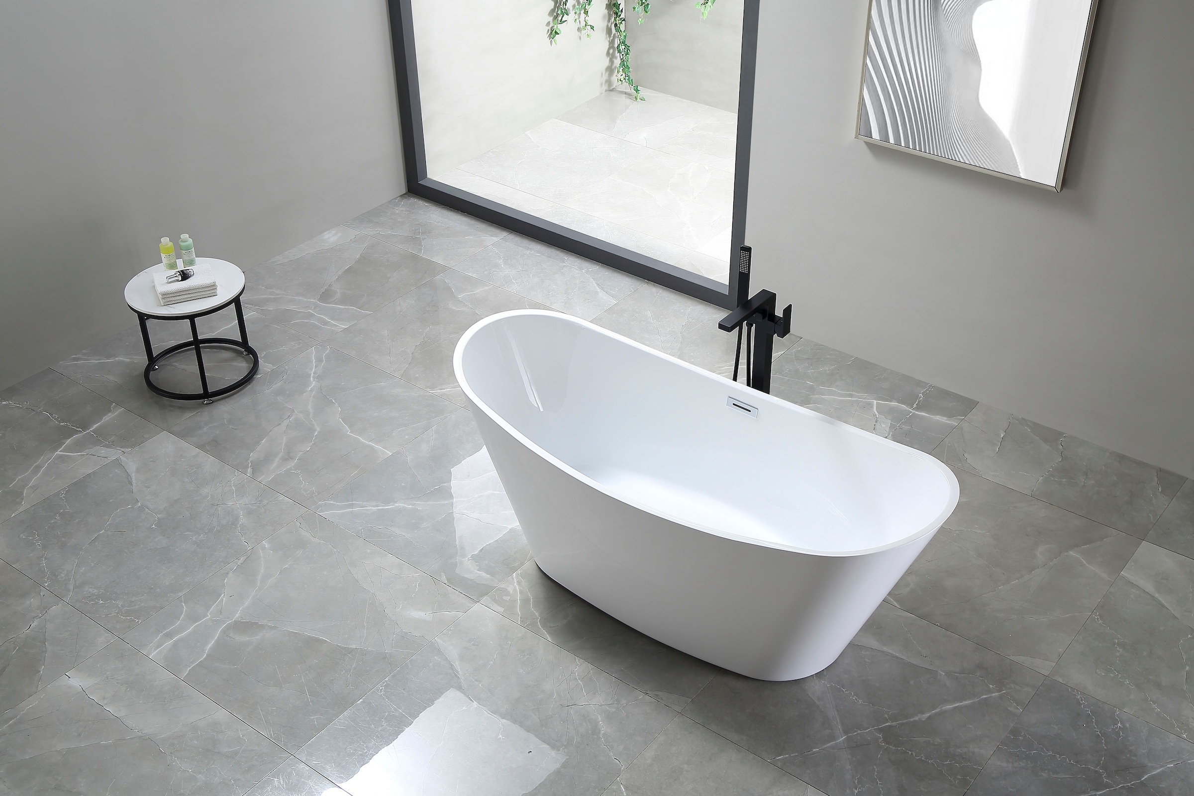 welltime Baignoire »Lagos« Höhe 72 cm Avec bouchon de vidange | Débordement | Pieds réglables autoportant, 170x72x71 (LxPxH), acrylique sanitaire, avec valve pop-up