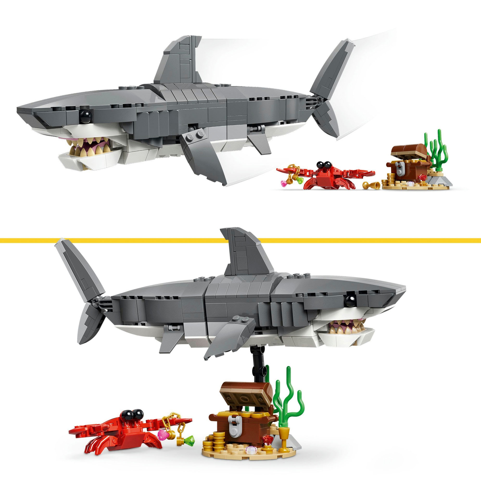 LEGO® Pions de construction »Wilder Hai mit Schatztruhe (31381), LEGO Creator« Made in Europe