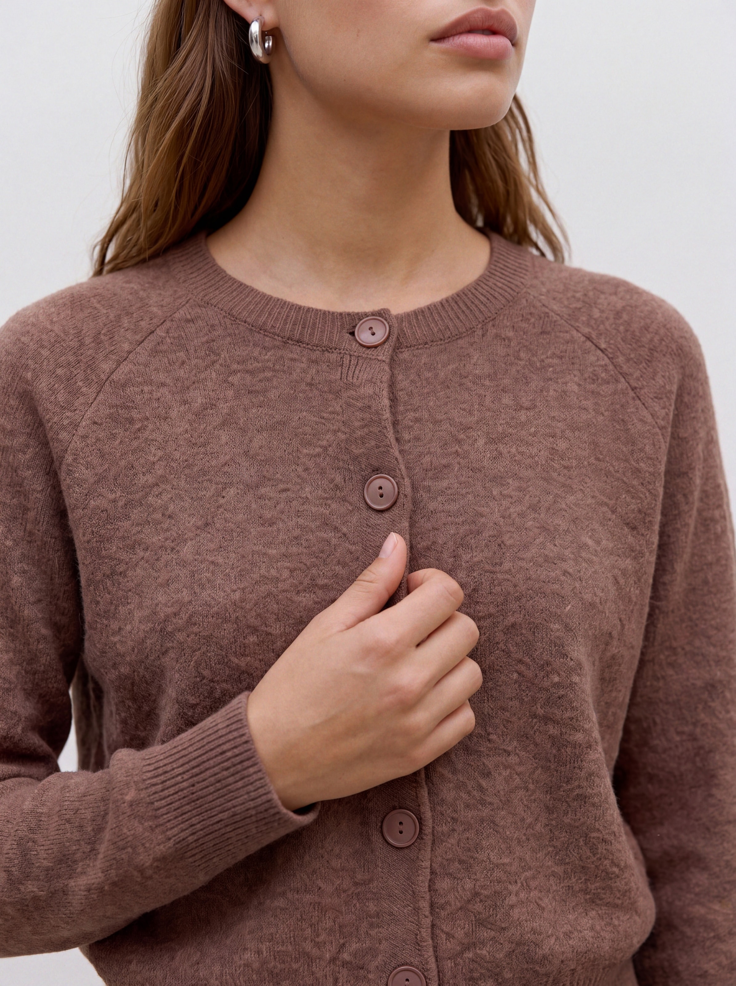 Vero Moda Strickjacke »VMSIF LS O-NECK CARDIGAN NOOS« Materialmix, regular fit