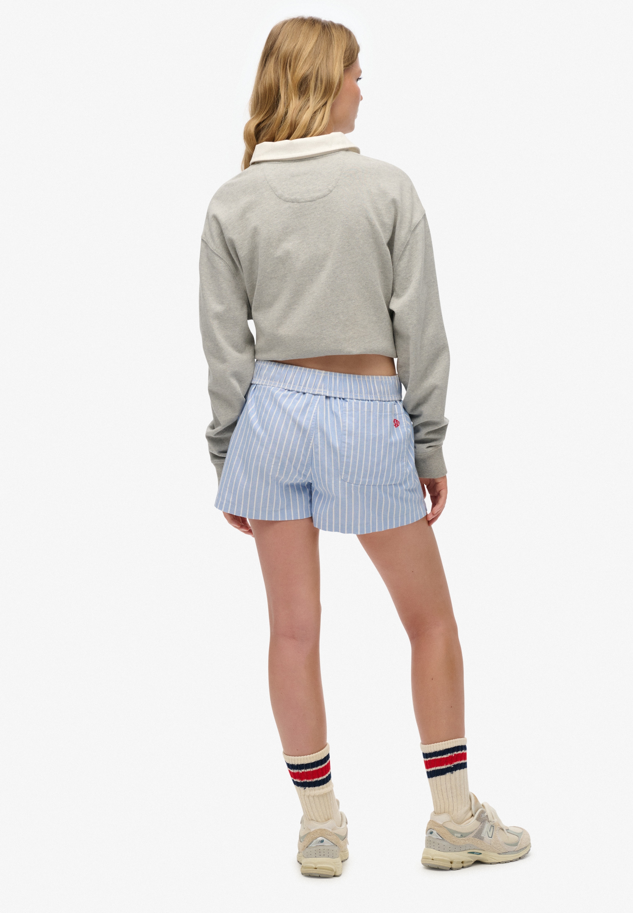 Superdry Shorts »COTTON STRIPE ELASTIC SHORT«  aus Baumwolle, Regular Fit, mit Gummizug, pflegeleichtes Webmaterial