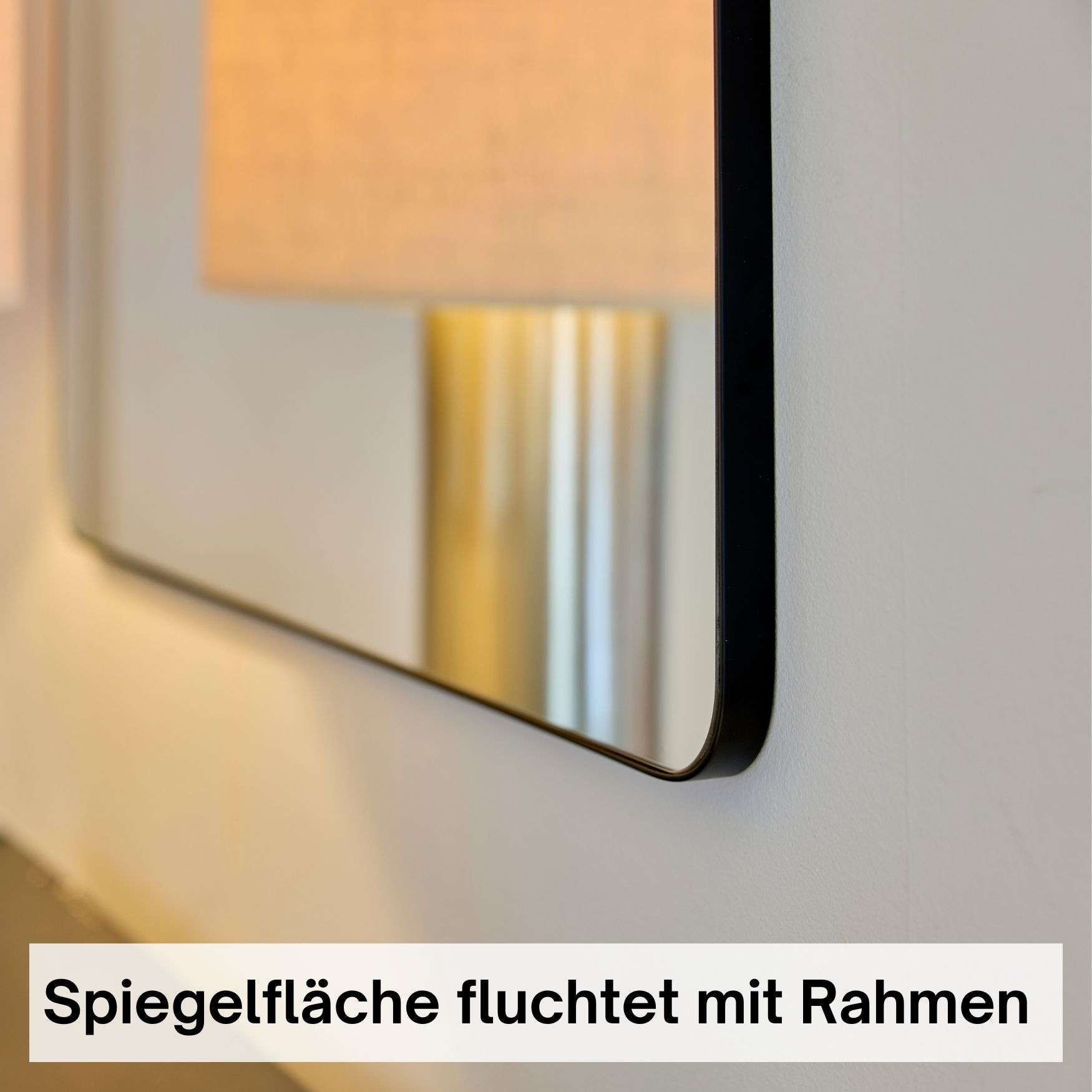 Loevschall Miroir »Refine Wandspiegel rechteckig – eleganter Designspiegel mit edlem« Rahmen in vielen Grössen & Farben für Bad, Flur & Schlafzimmer