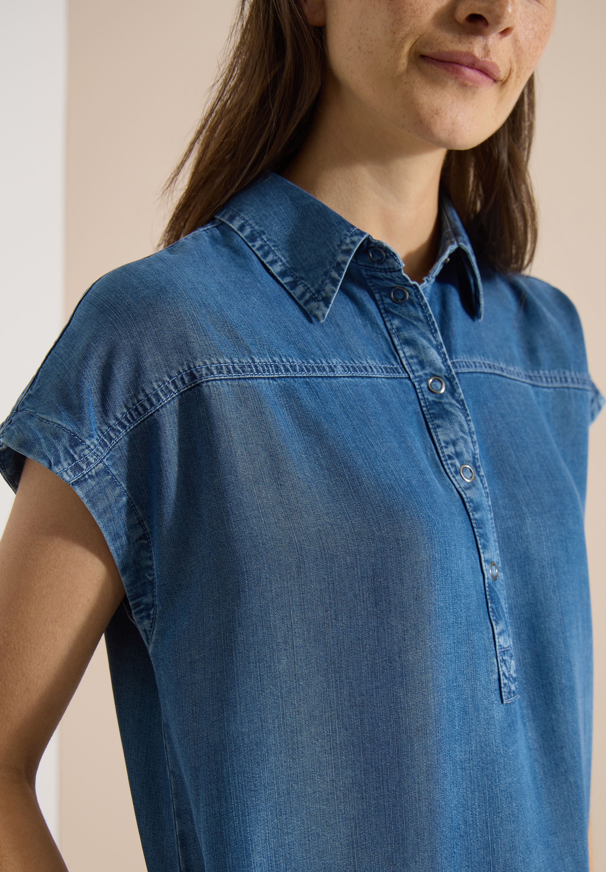 Cecil Robe en jean Poches pour les mains robe d'été longueur genoux style denim