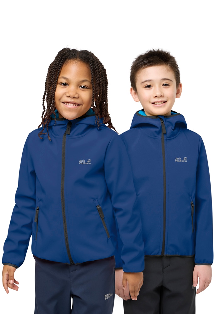Jack Wolfskin Veste softshell »FOURWINDS JACKET KIDS« mit Kapuze
