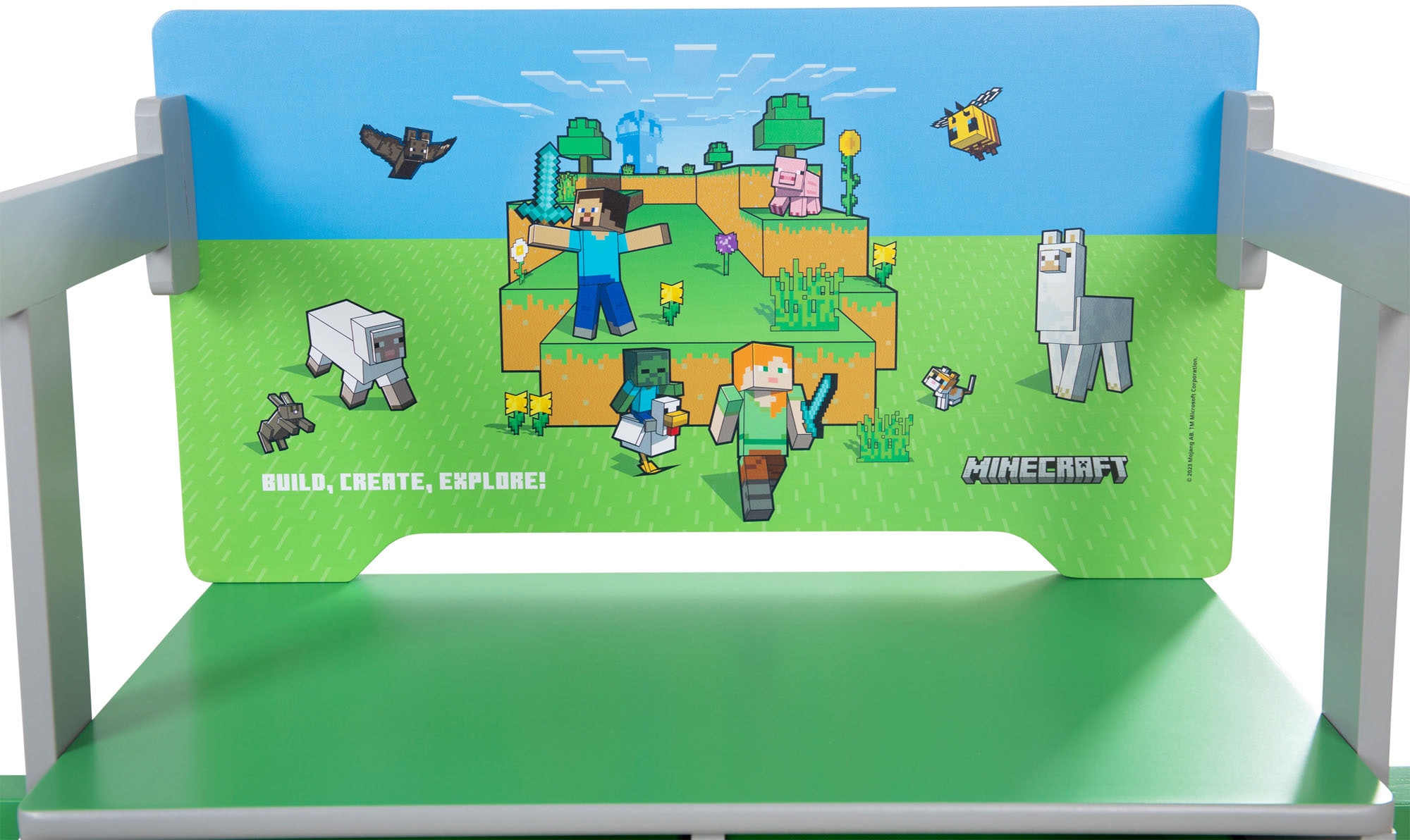 Phoenix Banc »Minecraft Spielbank« 3 cuis tlg. repliable en banc de jeu avec table