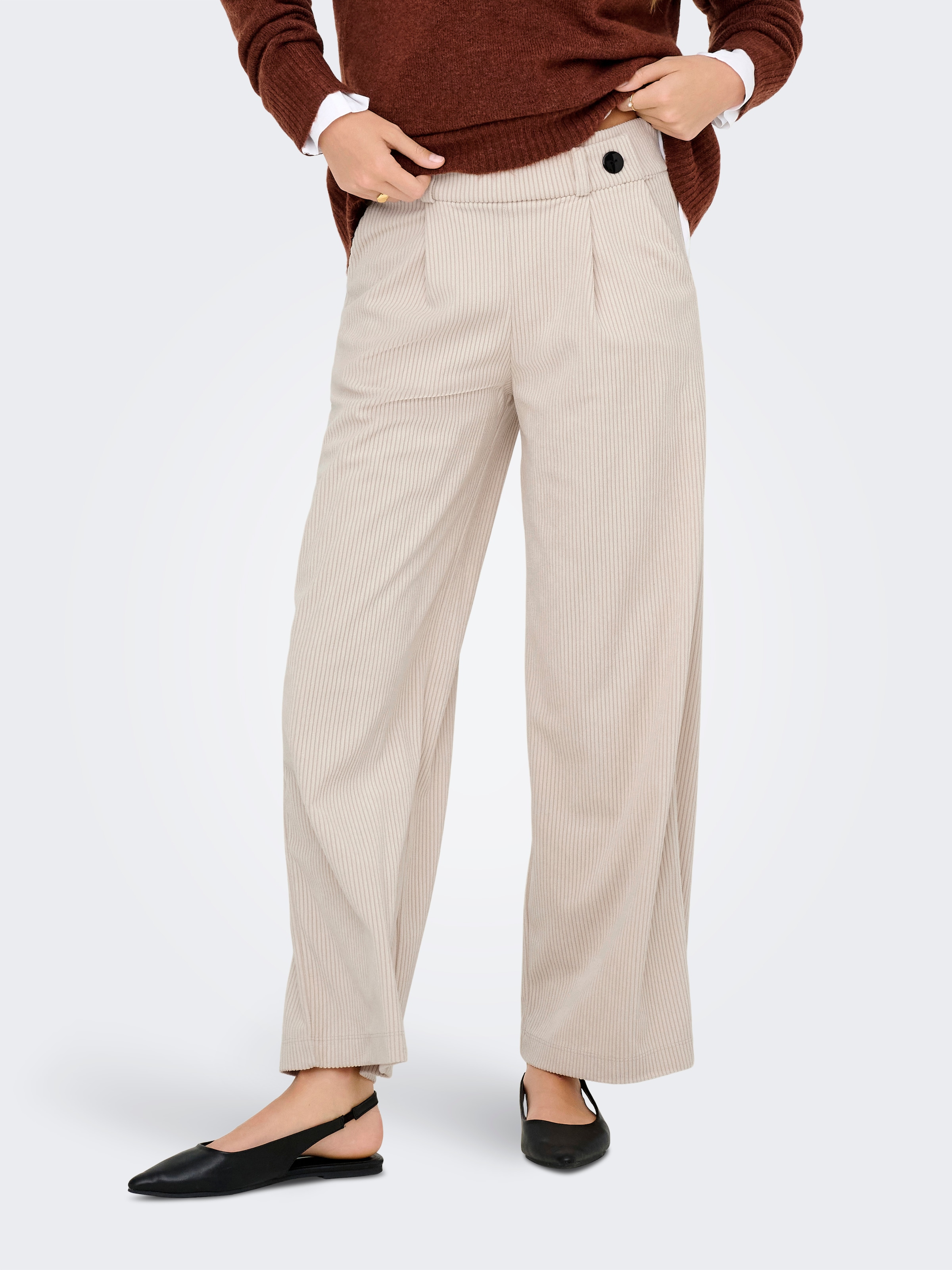 JDY Pantalon en velours côtelé »JDYGEGGO CORD PANT JRS NOOS«  Polyester, loose fit