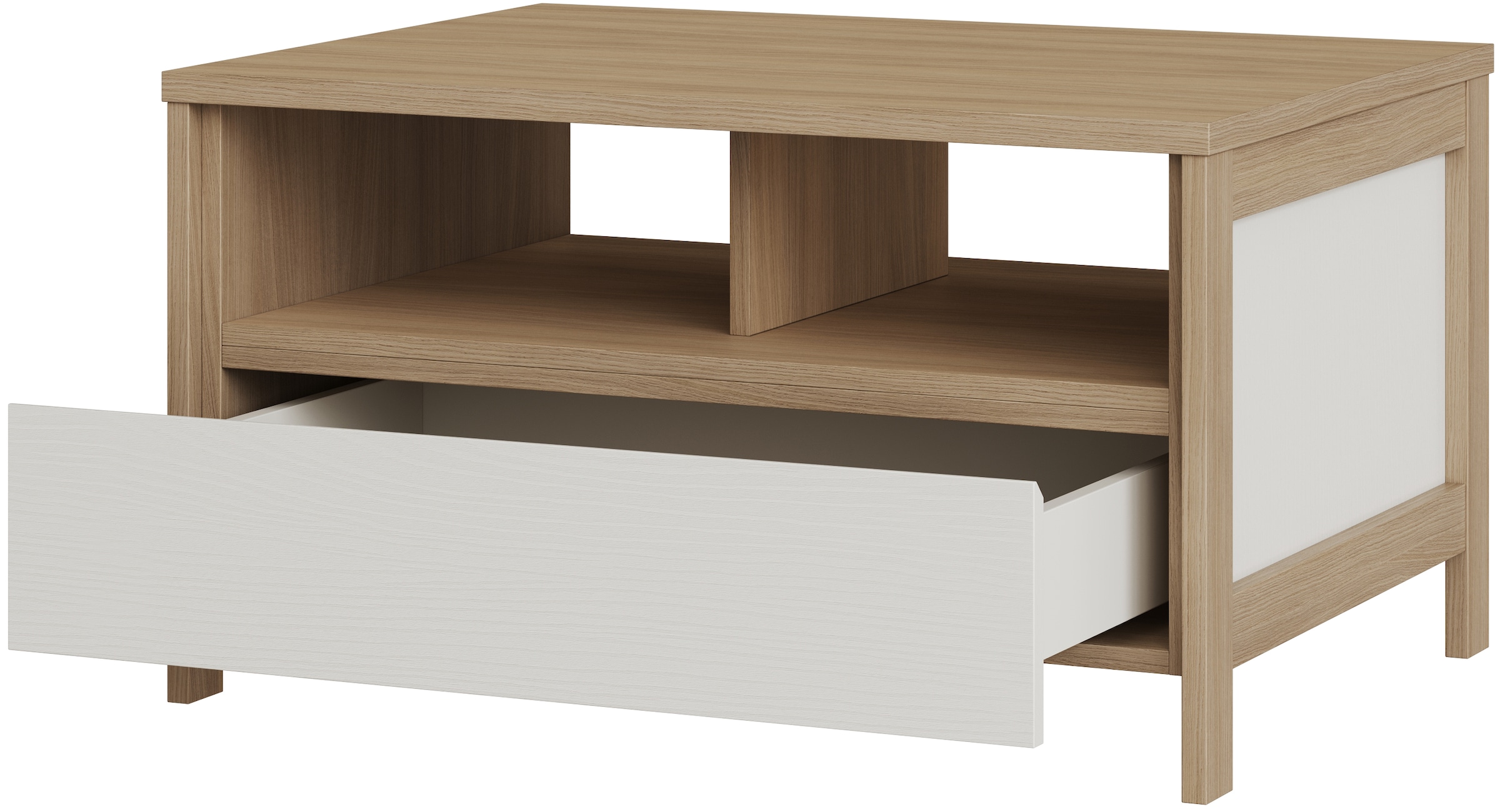 Home affaire Table basse »Stranda, Beistelltisch, Wohnzimmertisch, Sofatisch, Tisch« Schubkasten und Ablagefächer, in zwei Farben verfügbar