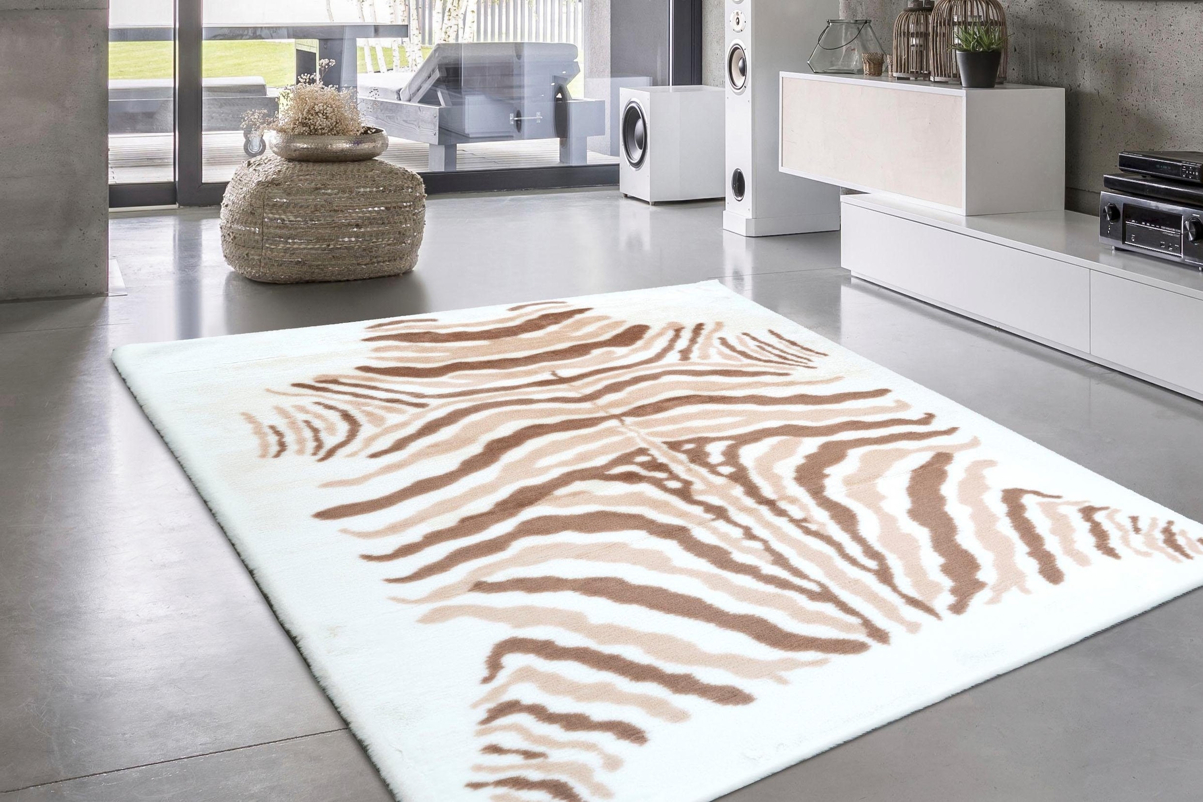 my home Hochflor-Teppich »Elias« rechteckig 30 mm Höhe Fell-Optik, Wohnzimmer