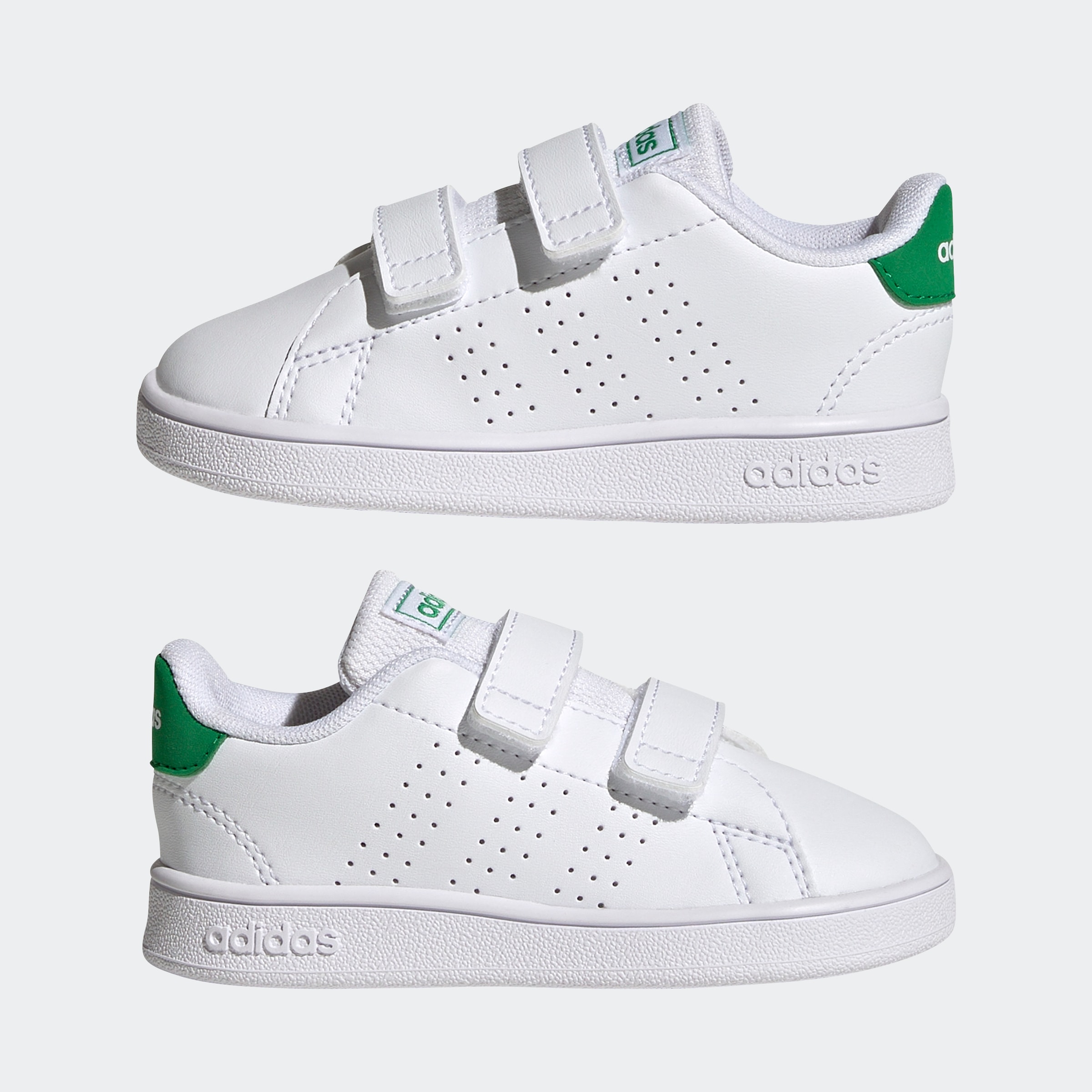 adidas Sportswear Sneakers »ADVANTAGE LIFESTYLE COURT TWO HOOK-AND-LOOP«  Design auf den Spuren des adidas Stan Smith, für Kinder