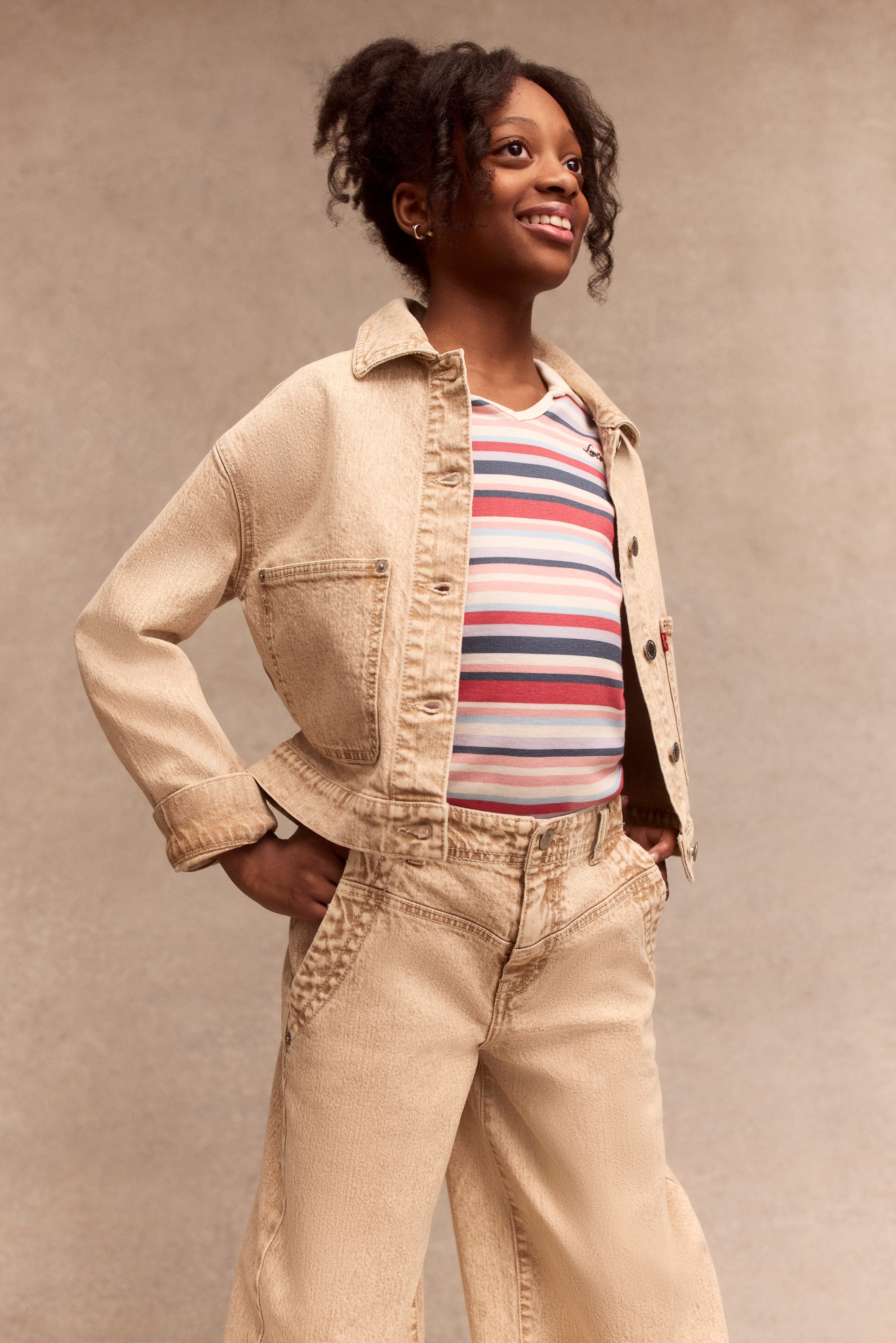 Levi's® Kids Poloshirt »LVG POLO SS KNIT TOP« mit gewellten Abschlüssen, im Streifendessin
