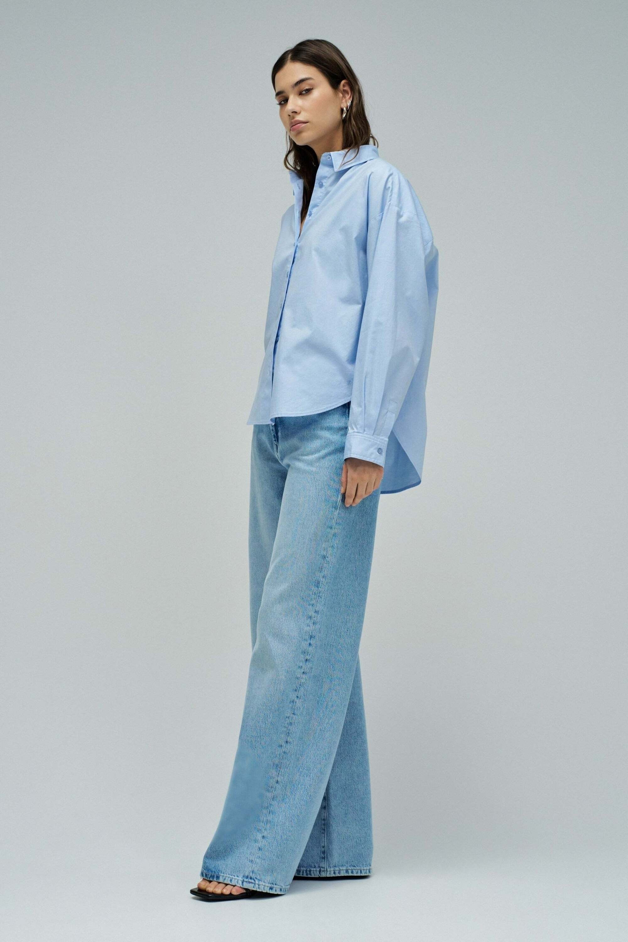 Salsa Blouse à manches longues »Salsa Jeans Langarmbluse Oversize Basic«