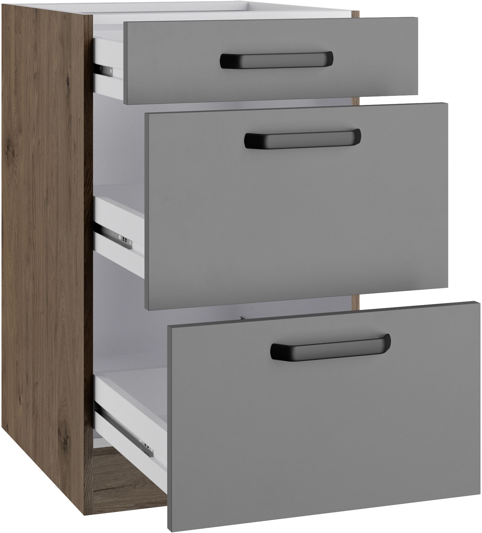 wiho Küchen Armoire basse »Elba« Breite 50 cm, mit zwei Auszügen