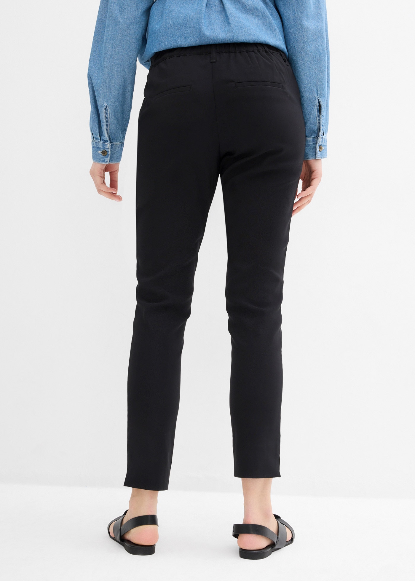 bonprix Pantalon de grossesse  aus Bengalin mit Elasthan, mit elastischem Gummizug vorne und hinten