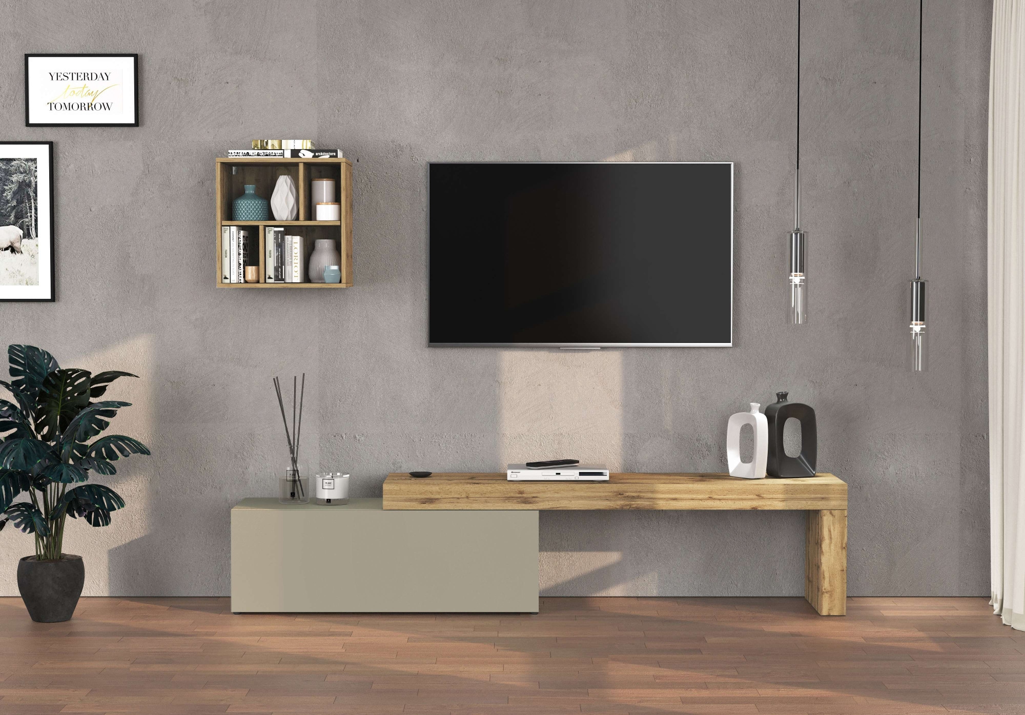 INOSIGN TV-Wand »Chronos TV-Set, Wohnwand – Elemente frei platzierbar, Made in Italy« Set, 2-er set, 2 Stk. tlg.