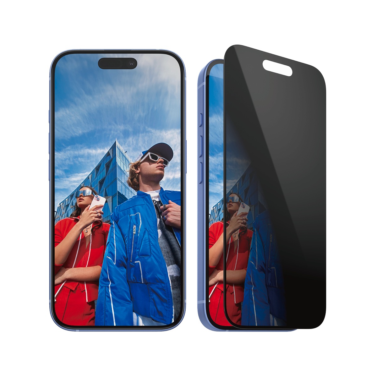 PanzerGlass Displayschutzglas »Privacy Screen Protection« für Apple iPhone 16;Apple iPhone 15 Displayschutzfolie, Schutzfolie, Bildschirmschutz, kratz- & stossfest