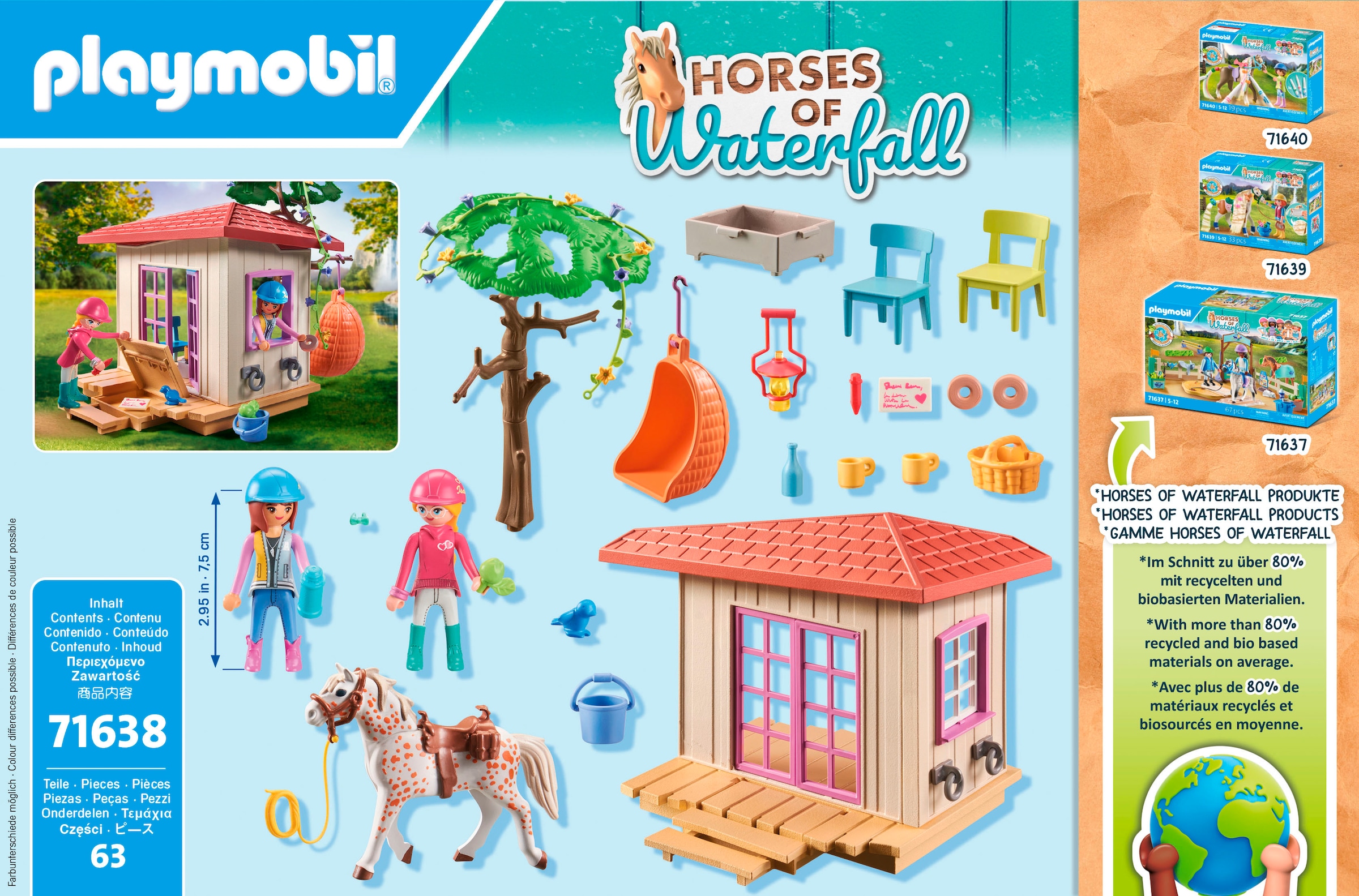 Playmobil® Jeu de construction »Geheimes Clubhaus für Pferdefans (71638), Horses of Waterfall« Made in Europe