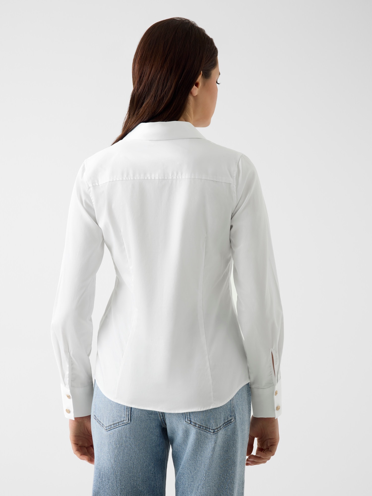 Guess Blouse chemise »NEW CATE SHIRT« mit Logostickerei, Slim Fit