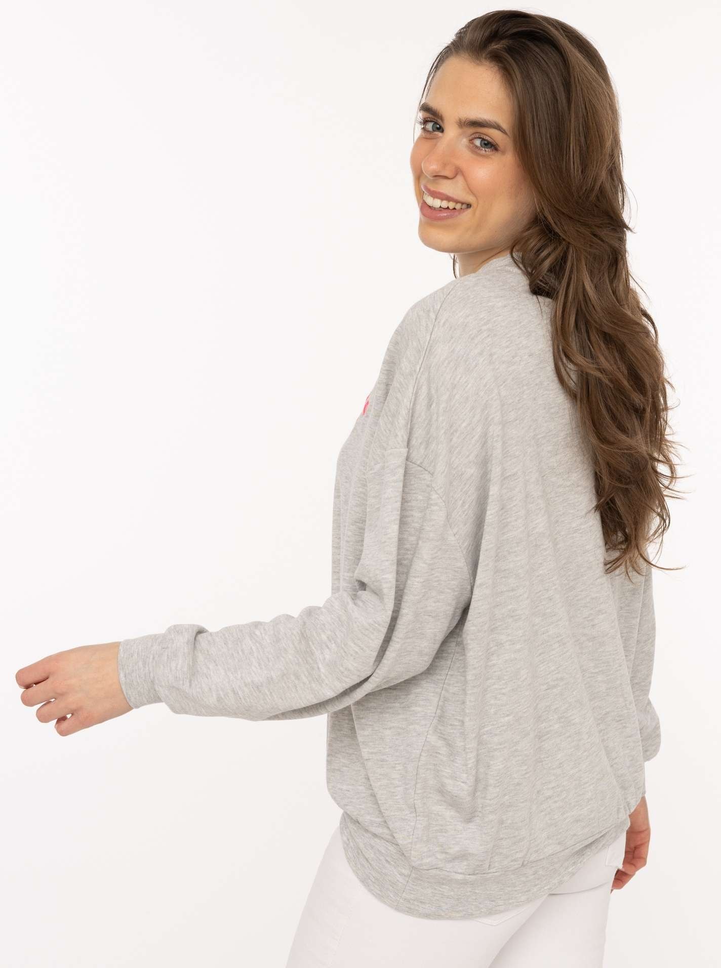 Zwillingsherz Sweat-shirt »"Feel Good Club"«, Rundhals, kleine Stickerei vorne
