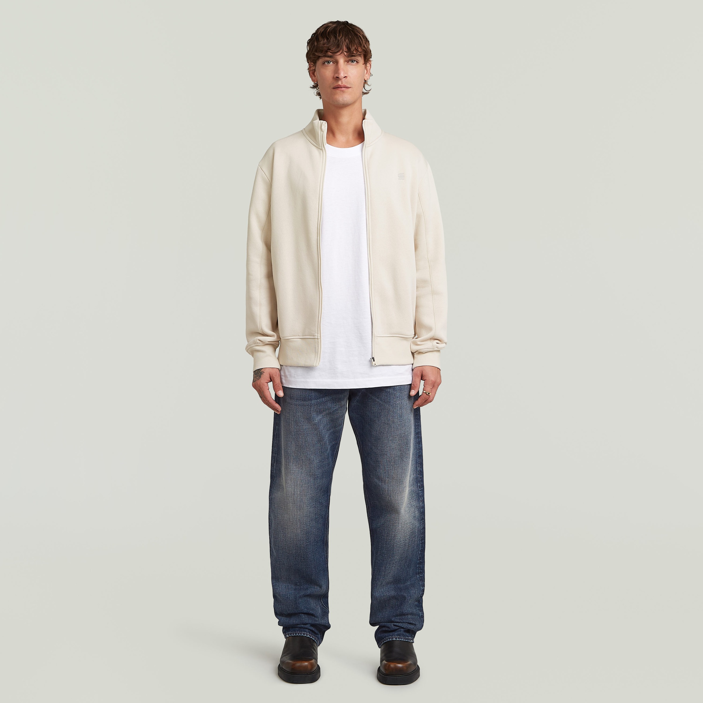 G-STAR Veste sweat mit Logostickerei auf der Brust