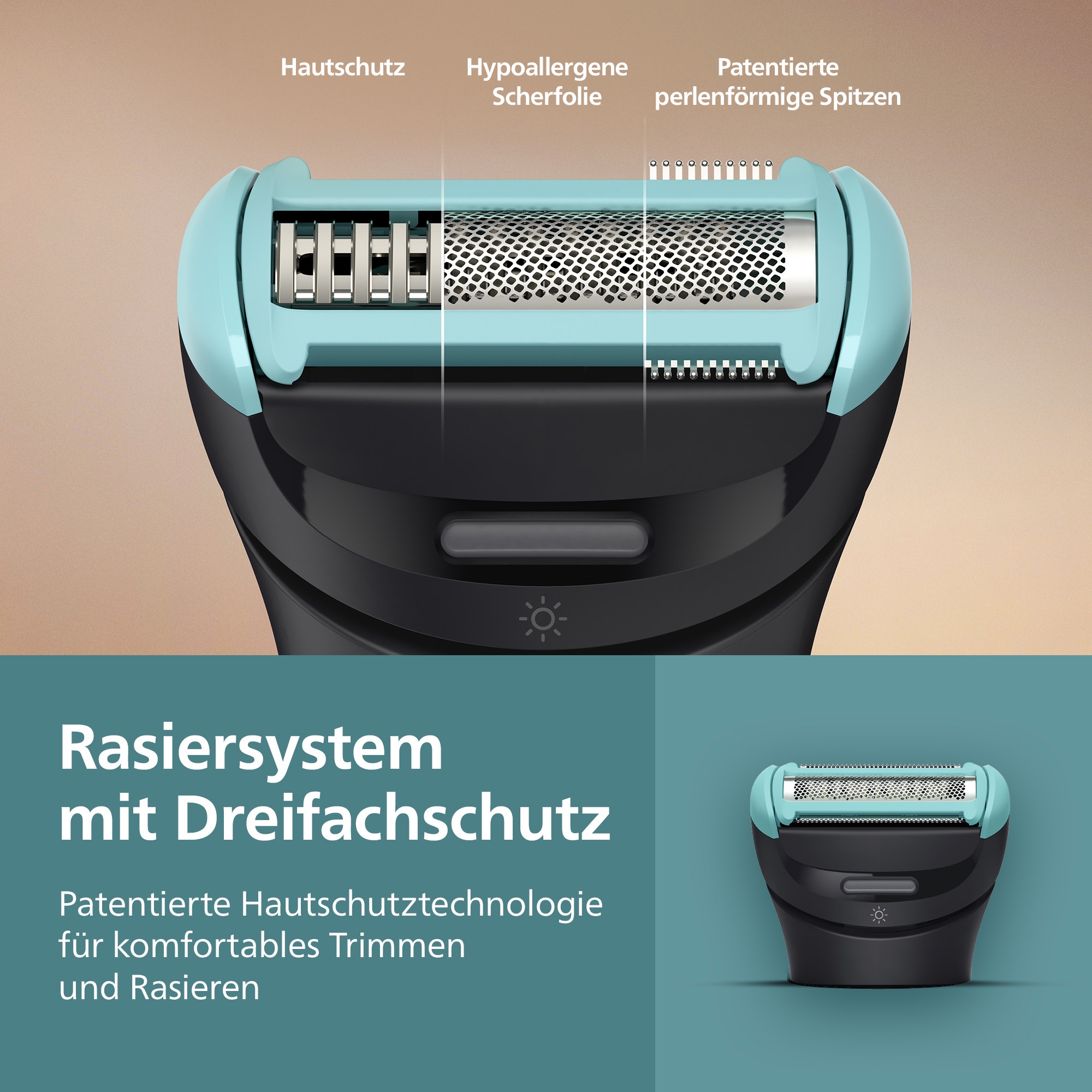 Philips Elektrokörperrasierer »Serie 7000 BG7470/15« 4 Stk. Aufsätze mit flexiblem 2D-Scherkopf, Präzisionskamm, inkl. Reiseetui