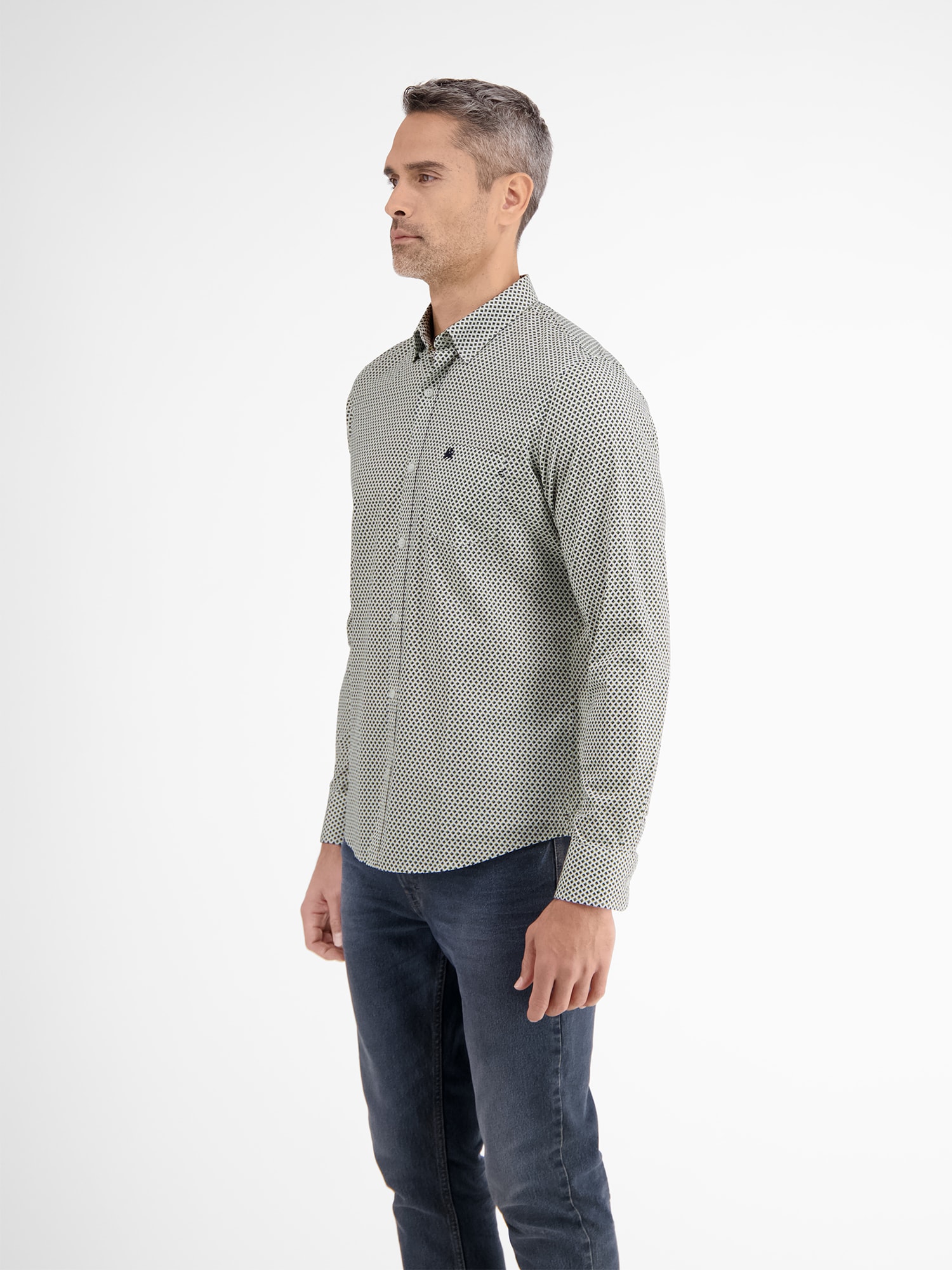 LERROS Chemise à manches longues »LERROS Langarmhemd, modisch-minimal bedruckt«