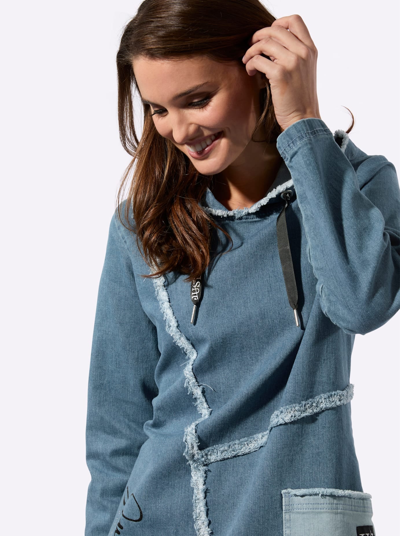 Inspirationen Robe en jean »Jeans-Kleid« Poches plaquées