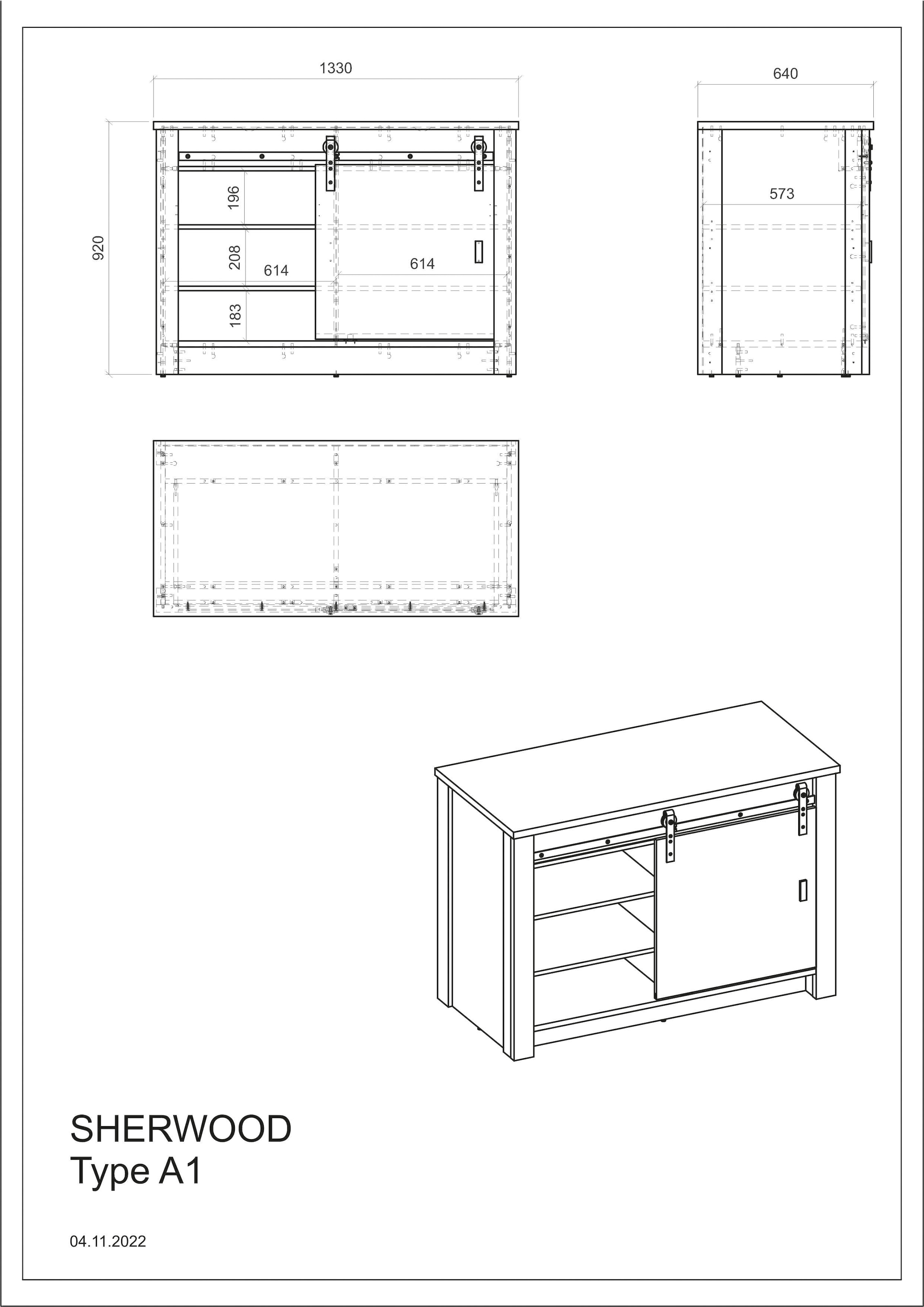 Home affaire Kitchenette »Sherwood« Breite 196 cm, mit Herdumbauschrank, ohne E-Geräte