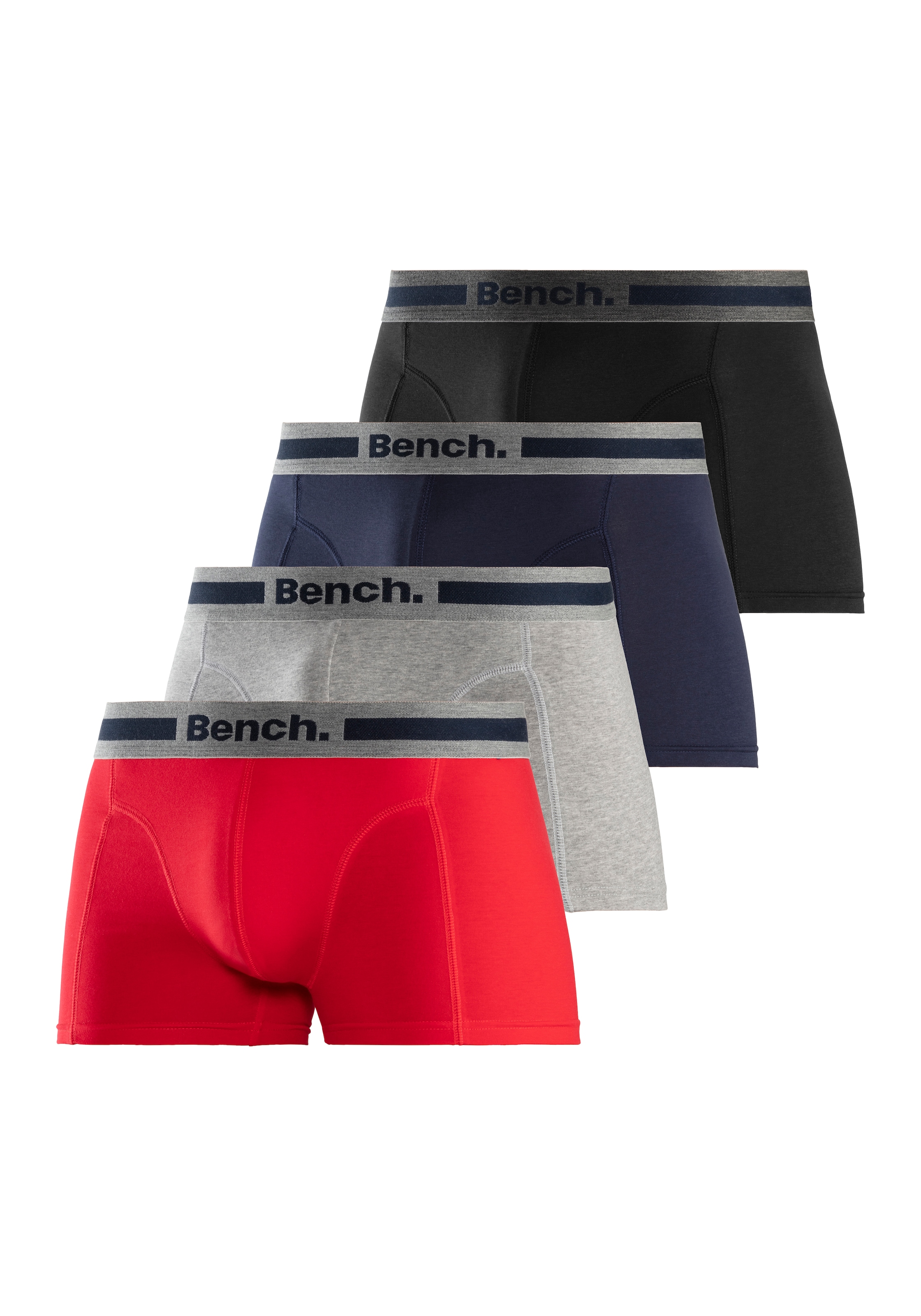 Bench. Boxer »Boxershorts für Herren« Packung, 4 cuis Unterhosen mit Overlock-Nähten vorn