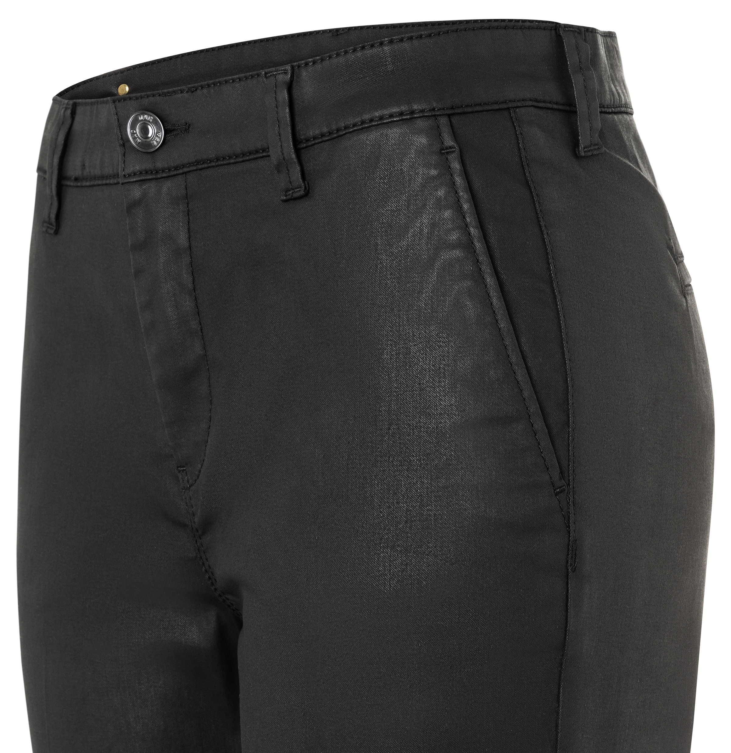 MAC Chinohose »CHINO turn up«  Leder-Optik